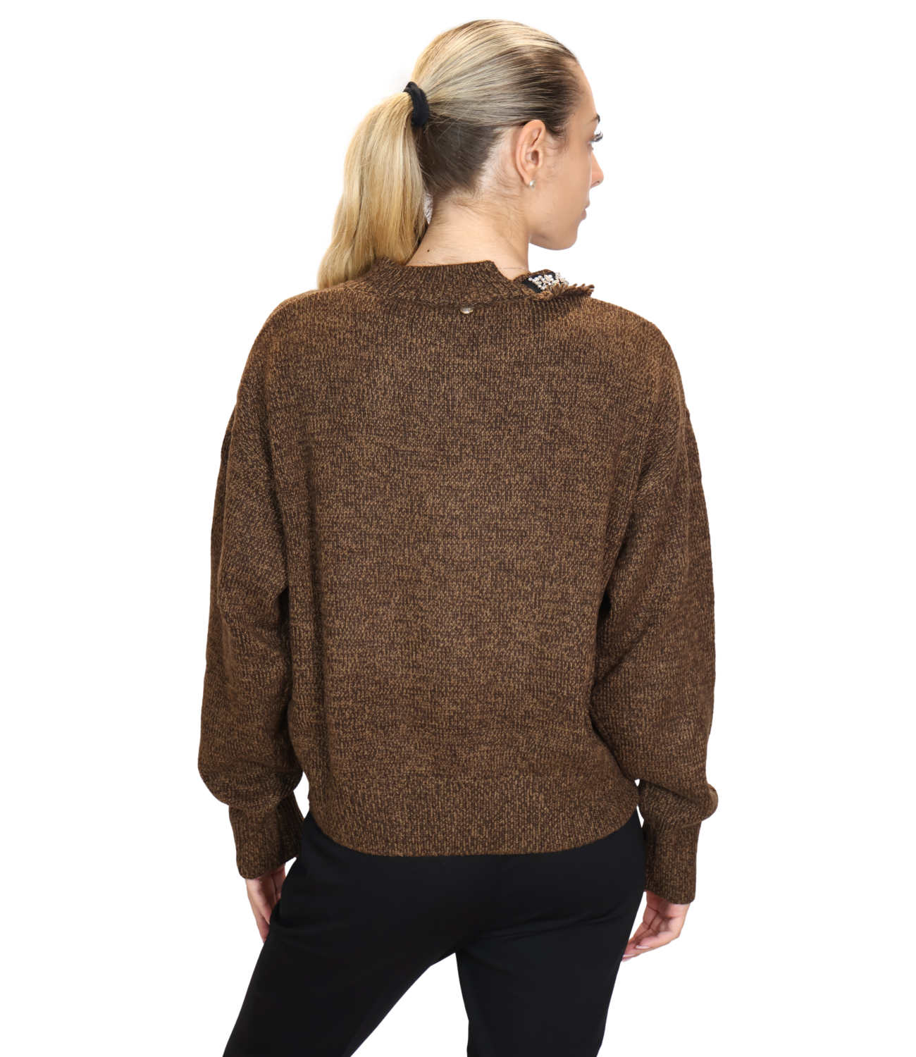 Liu jo Maglia da Donna - Brown Mouline - Wf6383ma27s