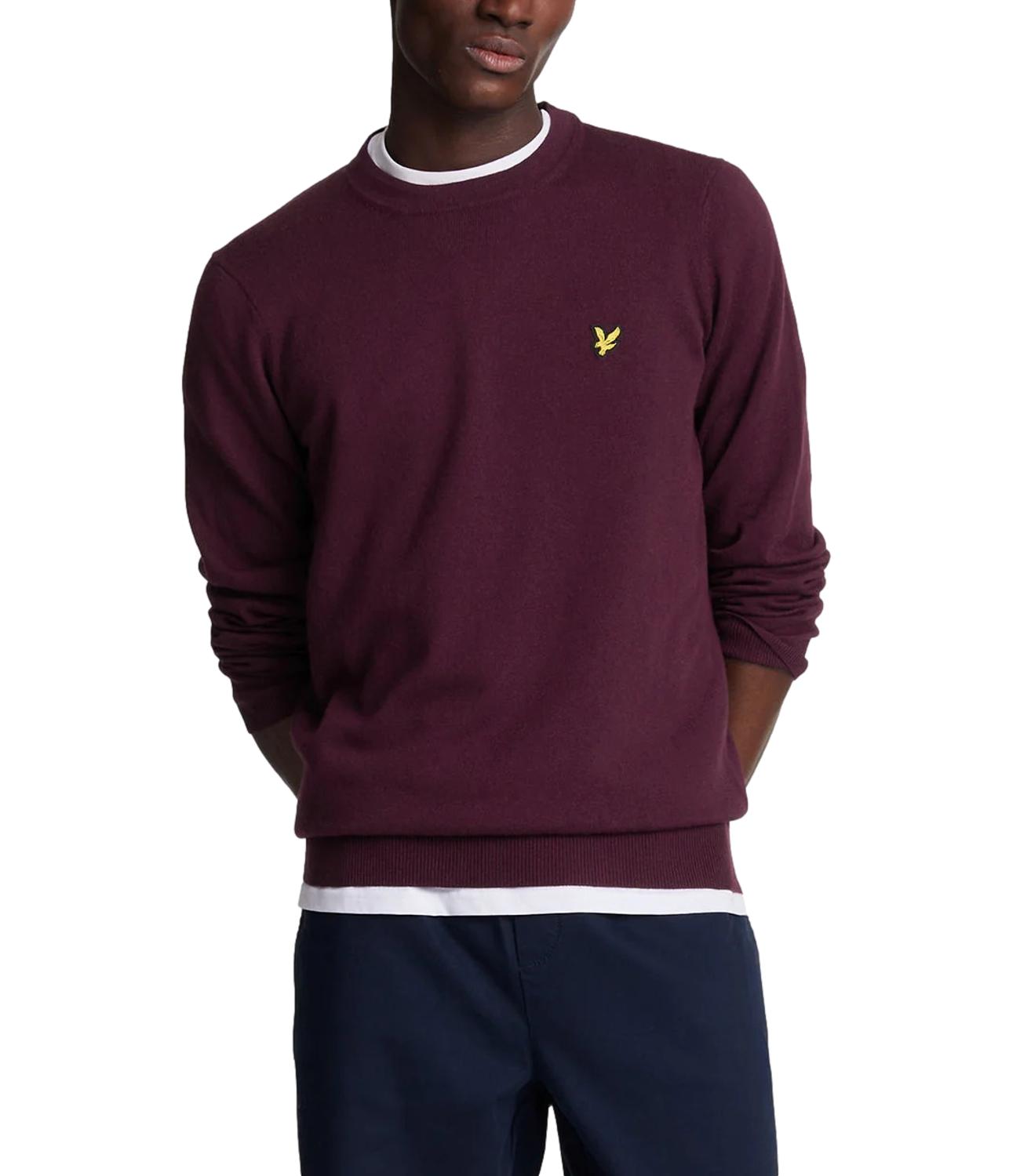 Lyle & Scott Maglia da Uomo - Burgundy - 263mlskn2110vc