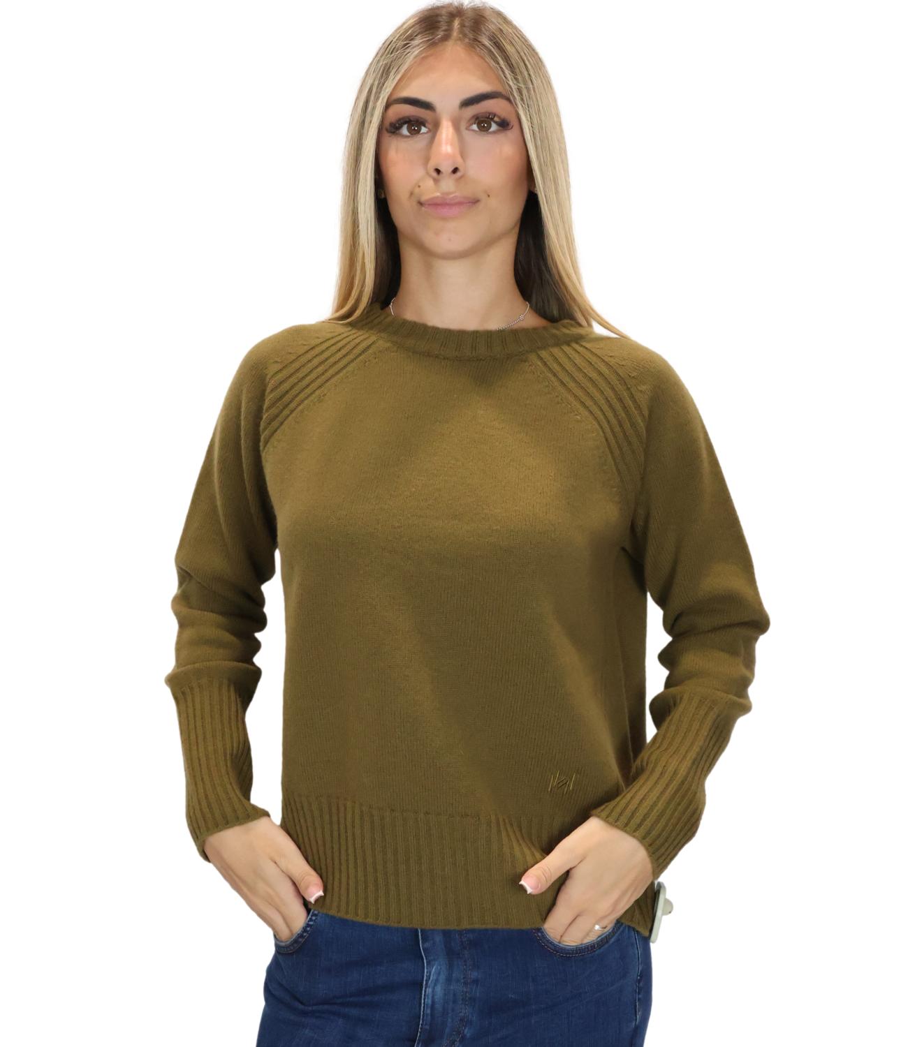 Marella Monochrome Maglia da Donna - Verde Olio - 2623366295200