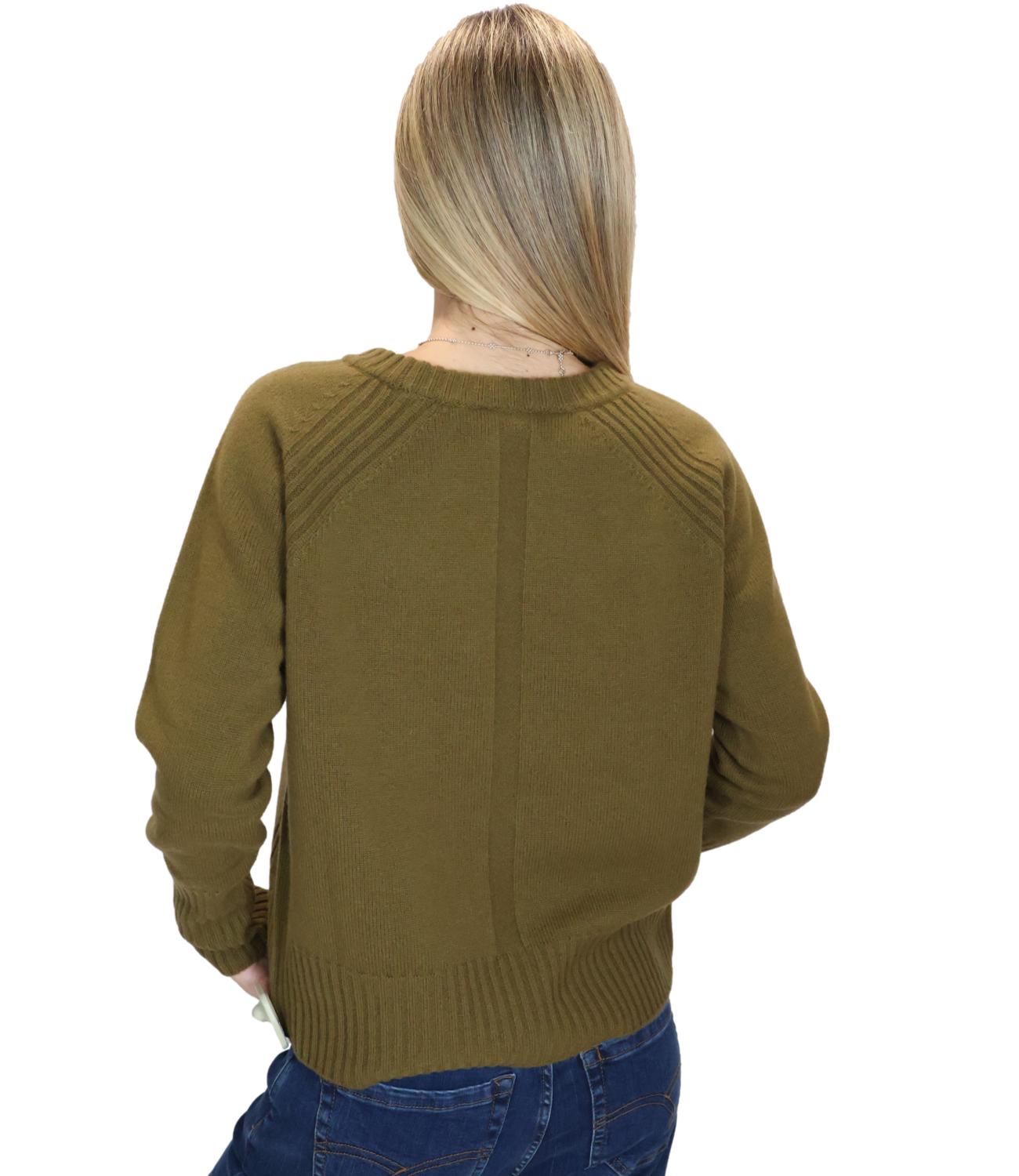 Marella Monochrome Maglia da Donna - Verde Olio - 2623366295200