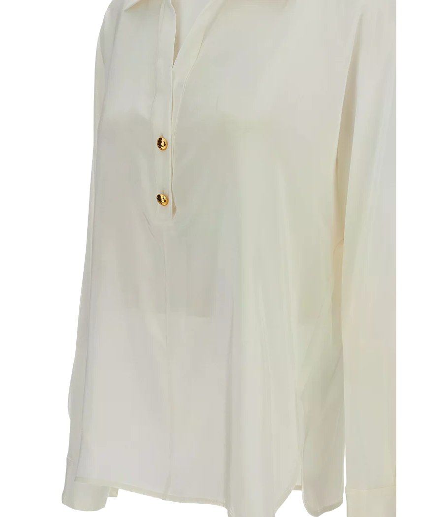 Mstaia Camicia in crepe de chine bianca