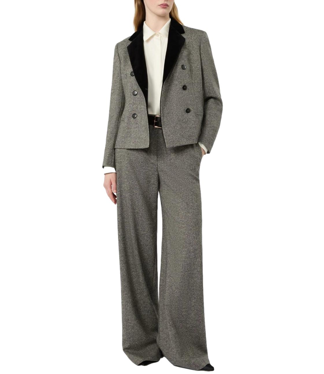 Max Mara Studio Pantalone da Donna - Bianco Nero - 2626136042600