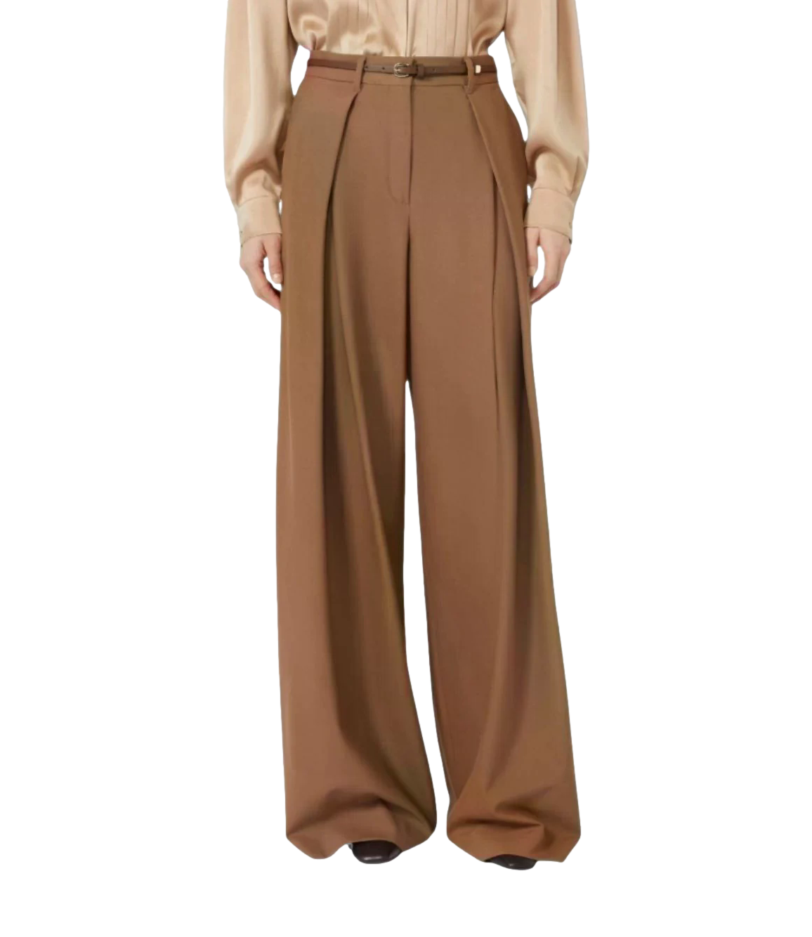 Pantalone Mstaere Max Mara Studio marrone cuoio
