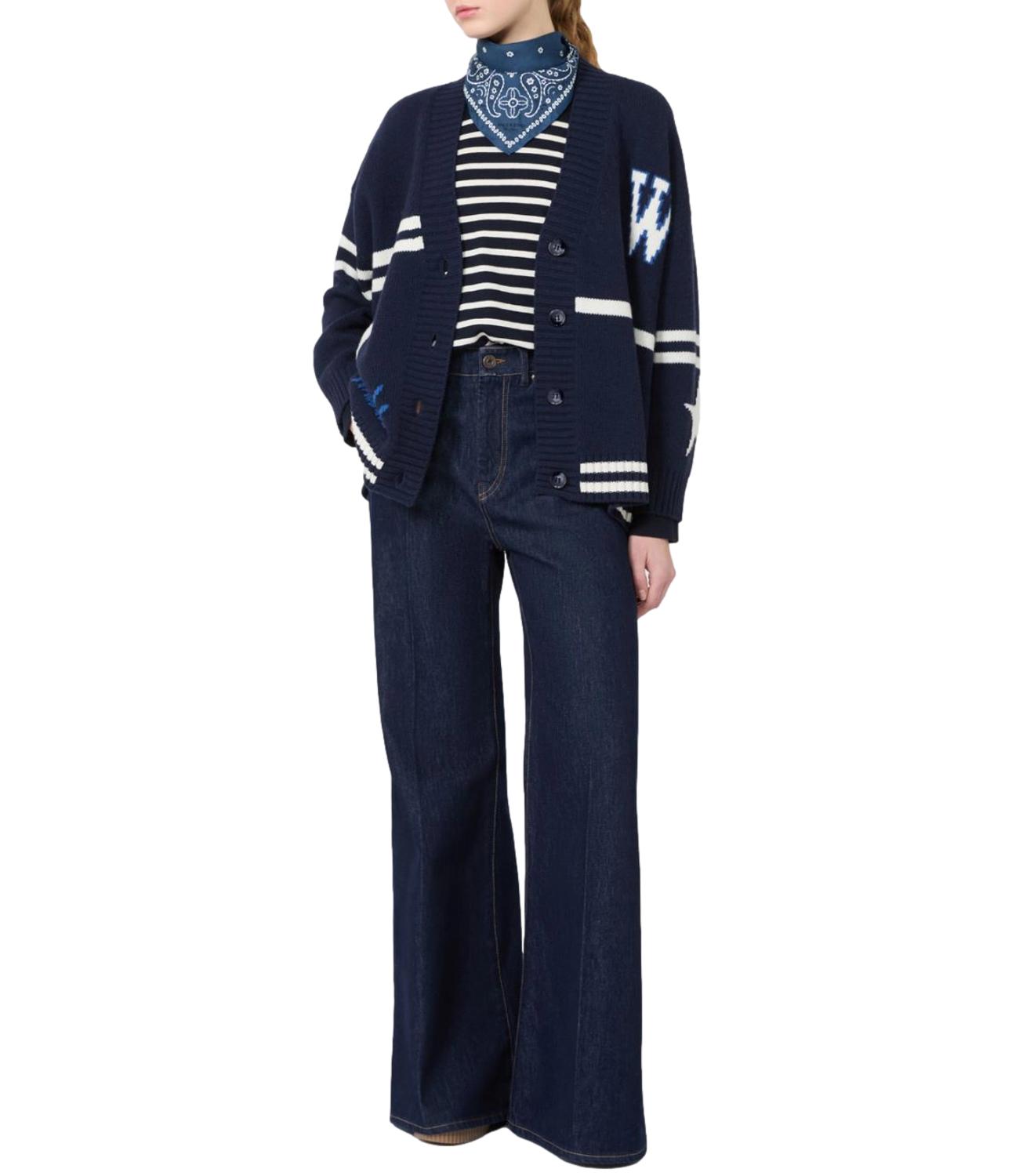 Max Mara Weekend Cardigan da Donna - Blu Marino - 2625346072600
