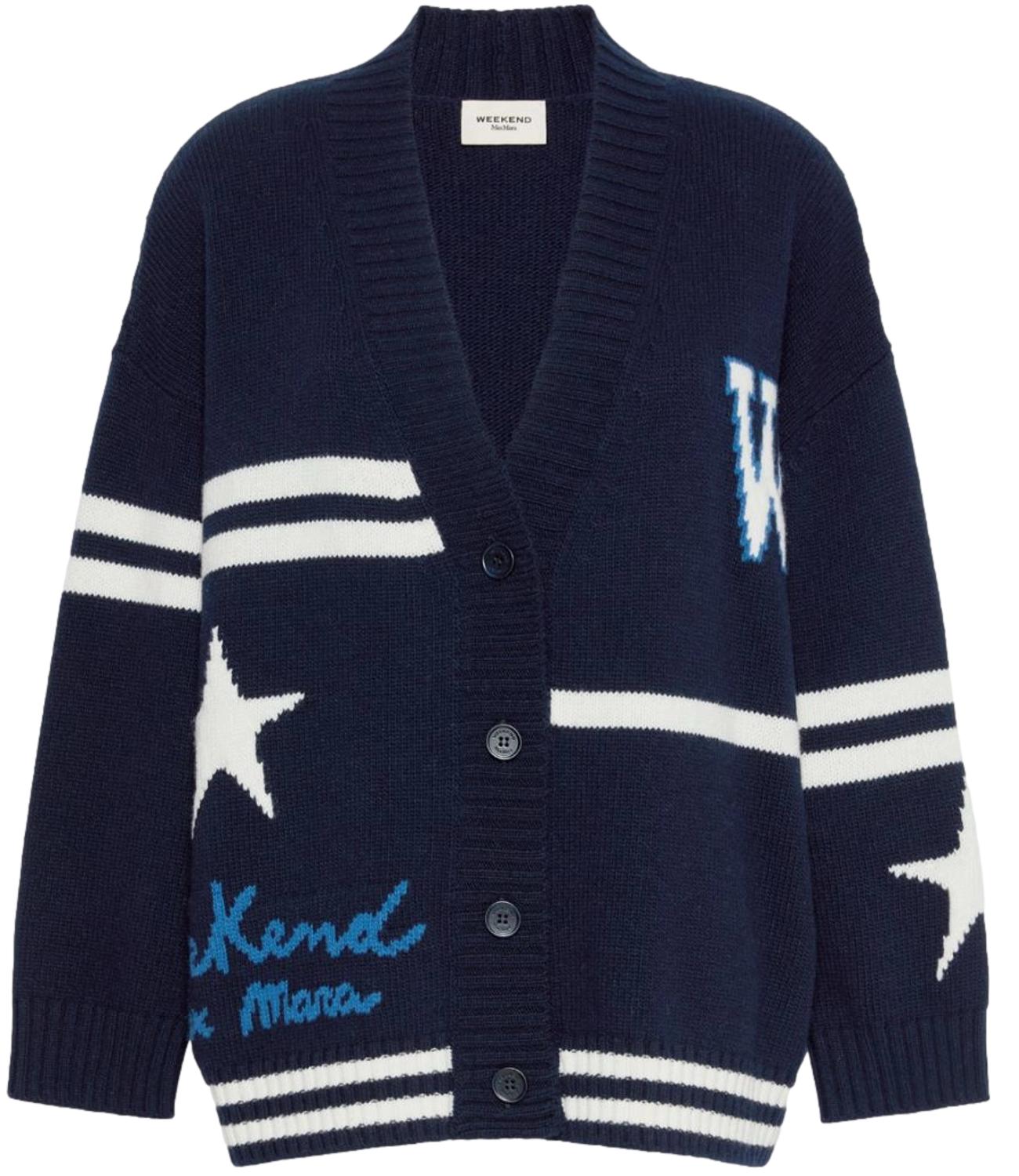 Max Mara Weekend Cardigan da Donna - Blu Marino - 2625346072600