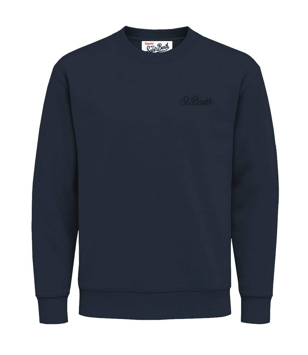 Mc2 Saint Barth Felpa da Uomo - 61 Blue Navy Emb - Fsn0001
