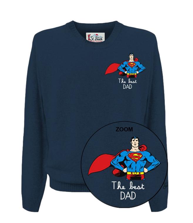 Mc2 Saint Barth Felpa da Uomo - Superman Super Dad 61 - Her0024