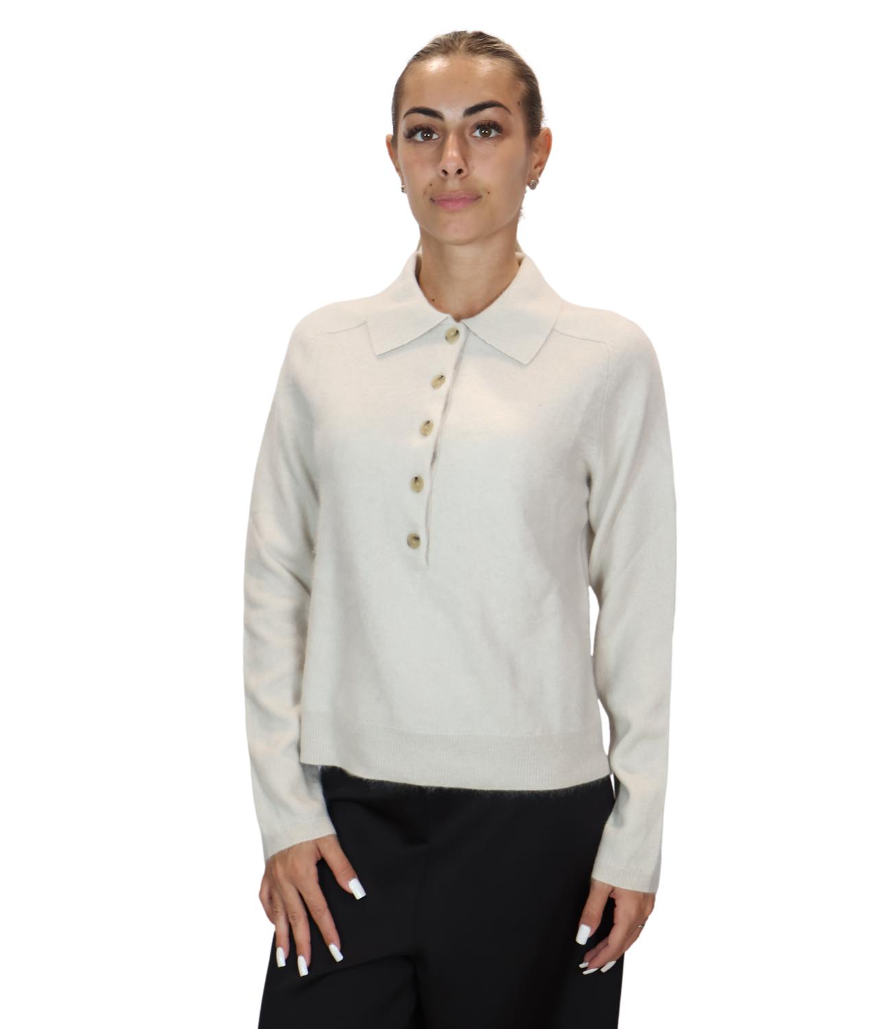 Mm Maglia da Donna - Sabbia - 2626366048600