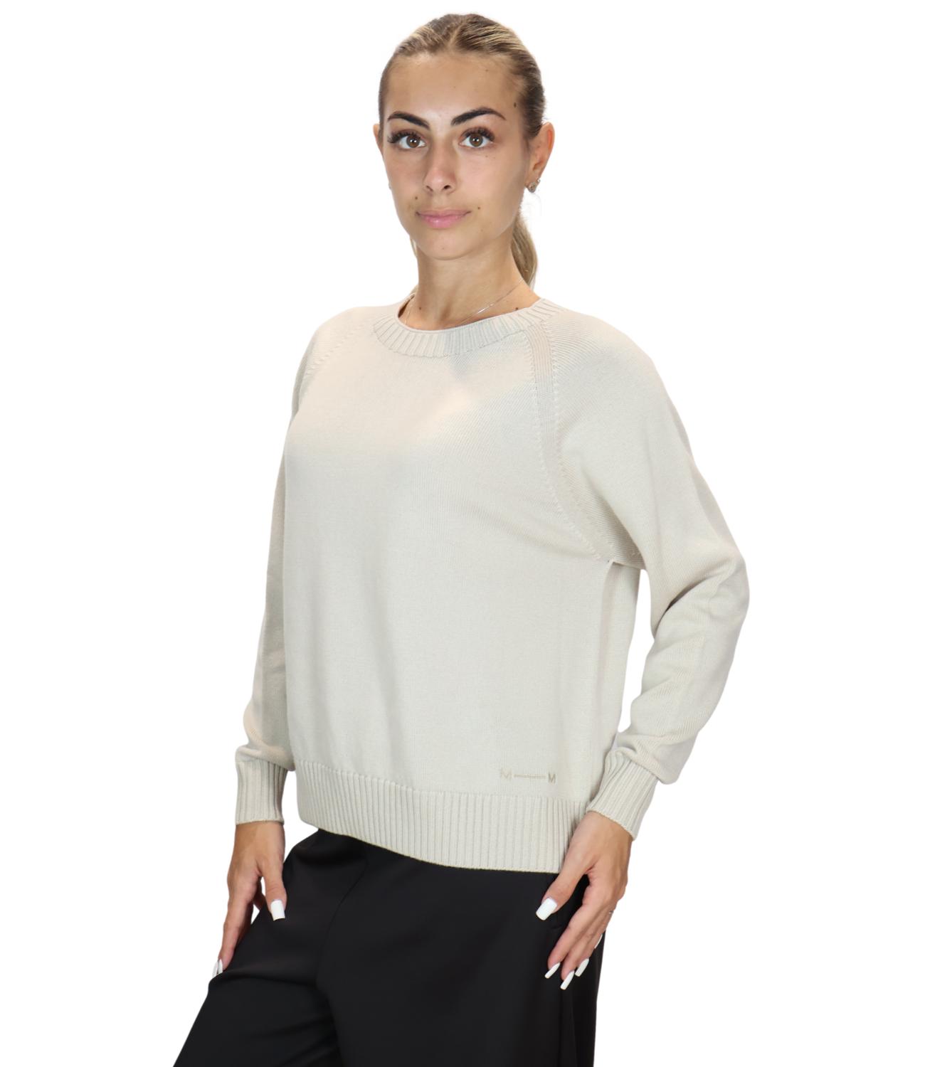 Mm Maglia da Donna - Sabbia - 2626366138600