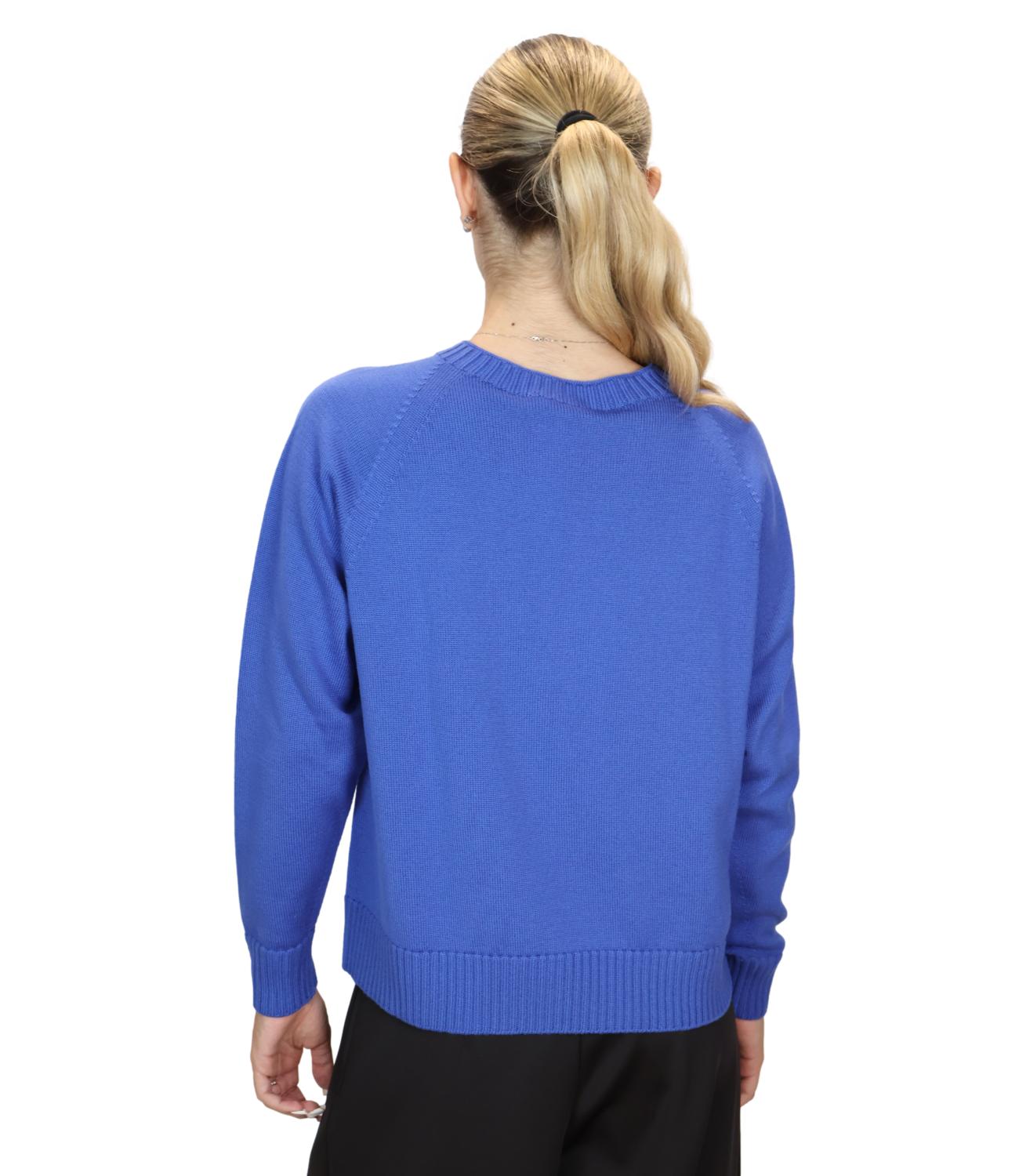 Mm Maglia da Donna - Blu Cina - 2626366138600