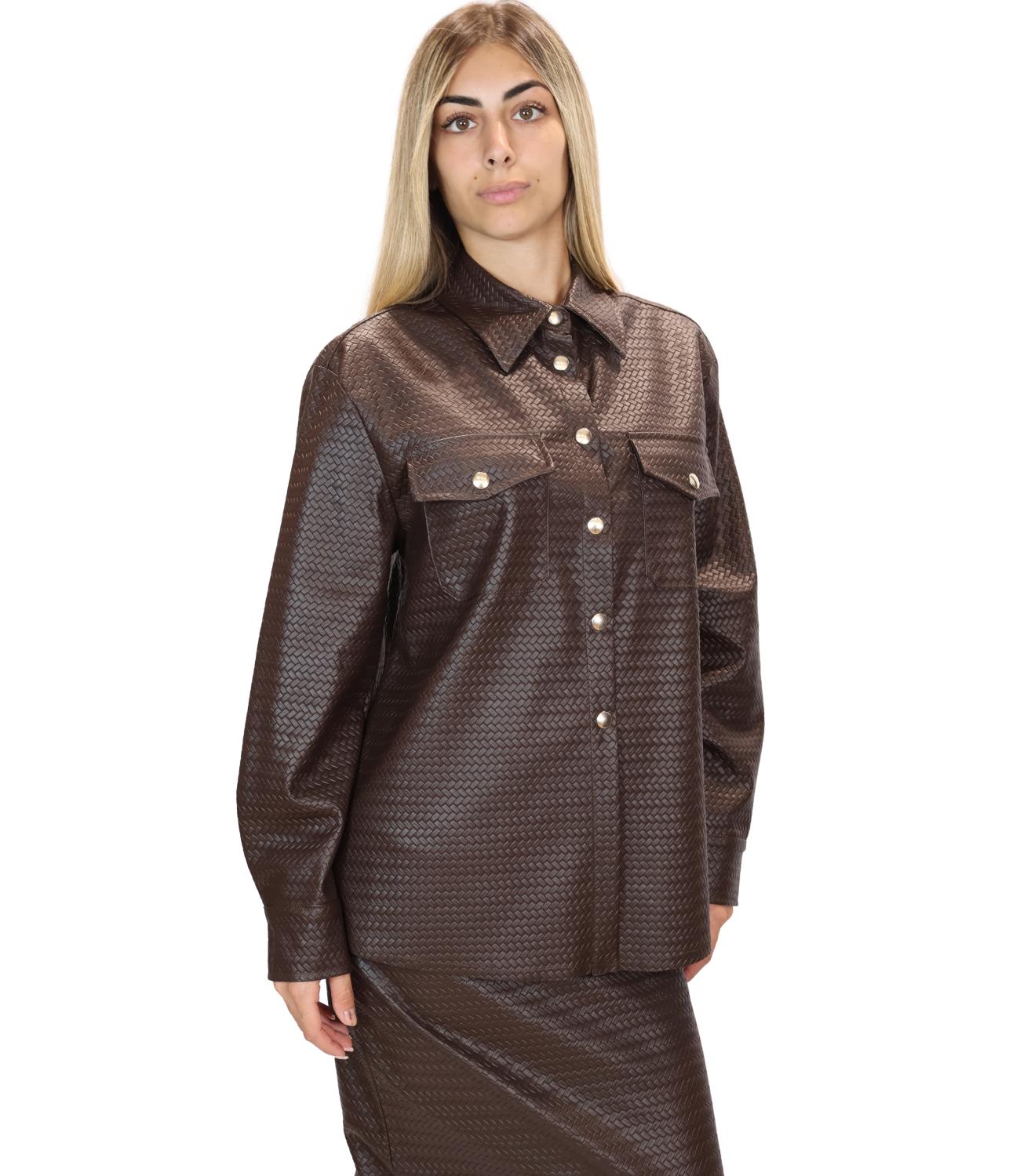 Motel Camicia da Donna - Cioccolato - 226030l