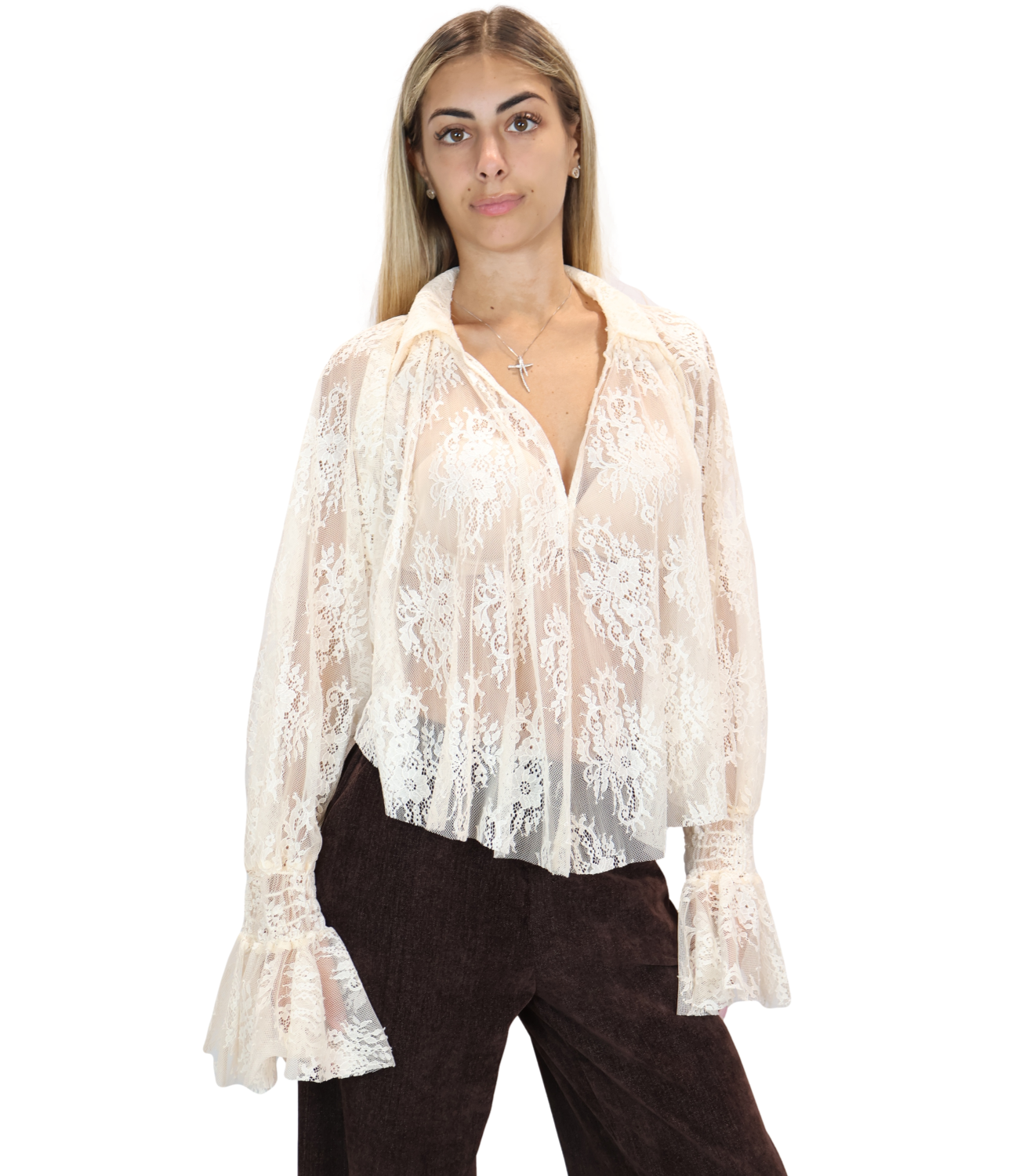 Motel Camicia da Donna - Burro - 80B-C693