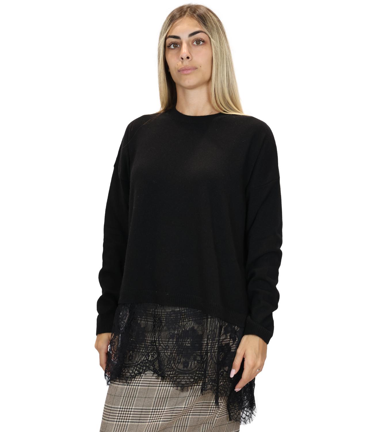 Motel Maglia da Donna - Nero - D82637-App1