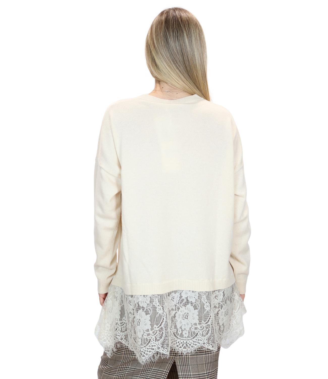Motel Maglia da Donna - Ecru - D82637-App1