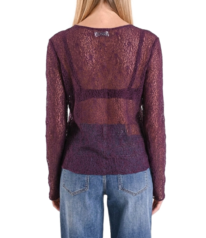 Myastreet Maglia da Donna - Prugna - Pn0105-06
