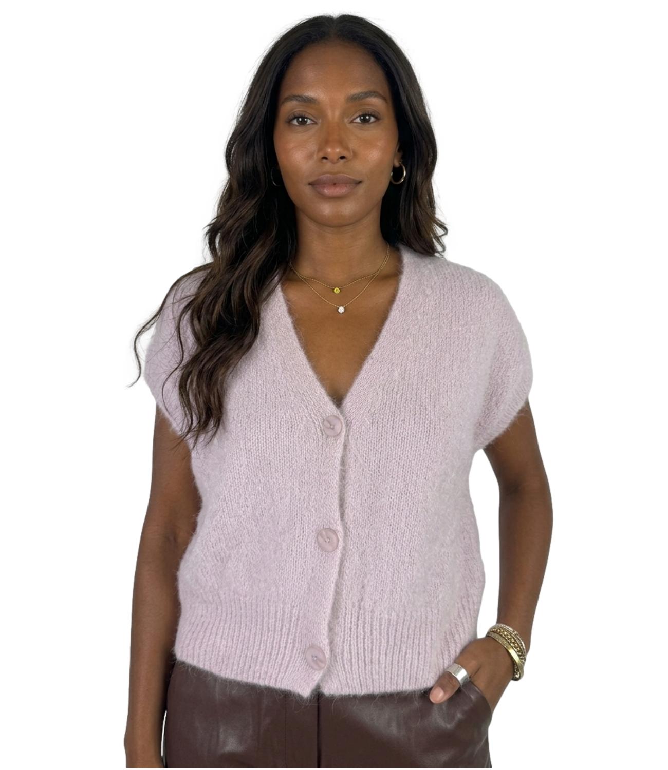 Philia Loft Cardigan da Donna - Rosa - C03l0036