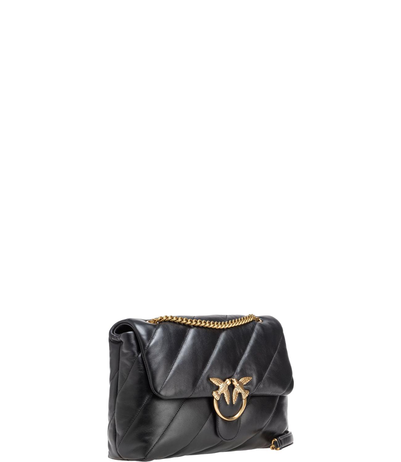 Pinko Borsa da Donna - NerO-Antique Gold - 100037-A0f2