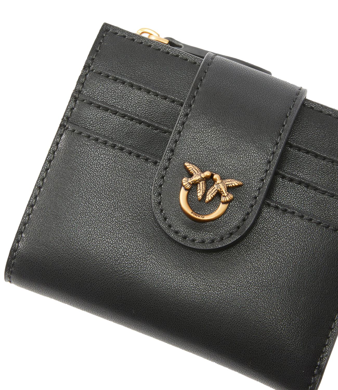 Pinko Portafogli da Donna - NerO-Antique Gold - 103610-A0f1