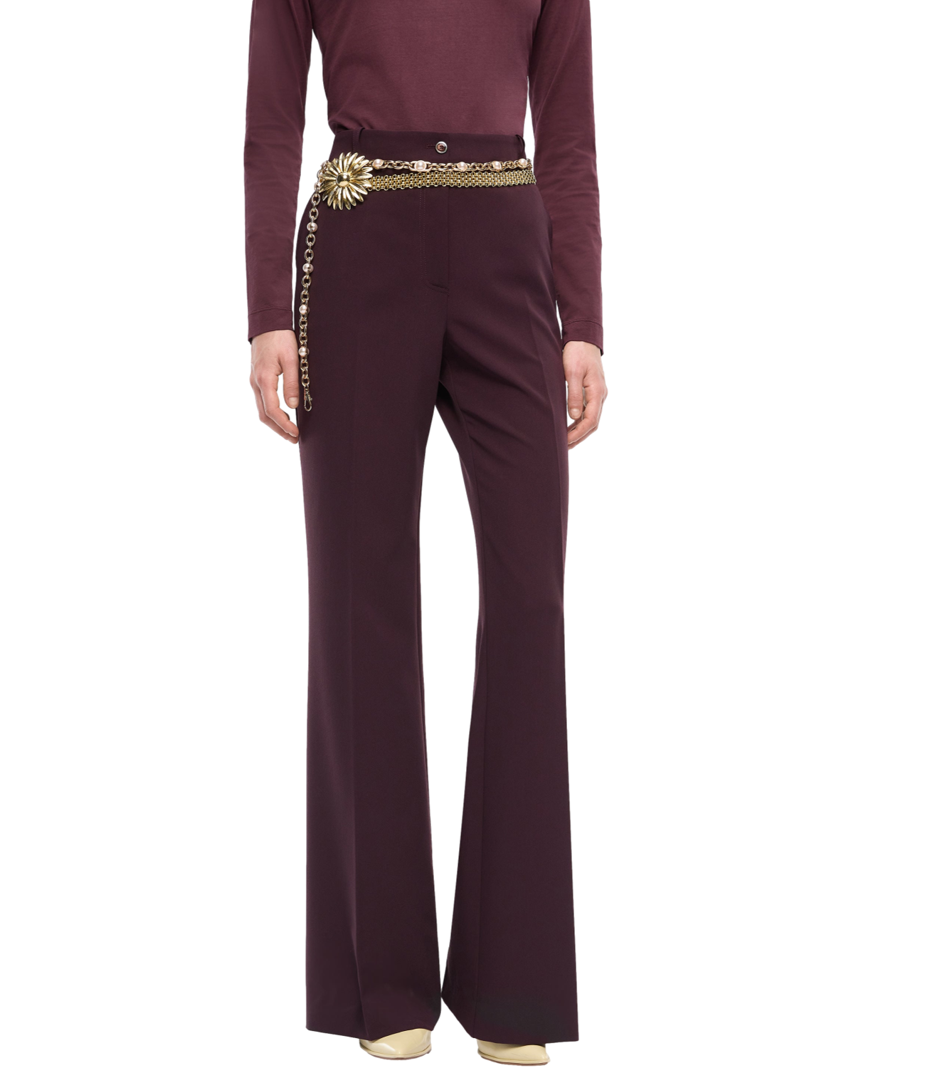 Pinko Pantalone da Donna - Bordeaux Scuro - 107214-A18e