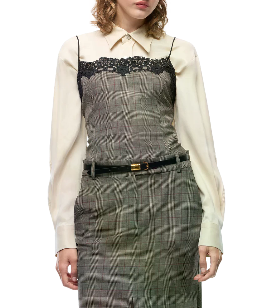 Pinko Top da Donna - Beige/bordeaux/nero - 107472-A3ff