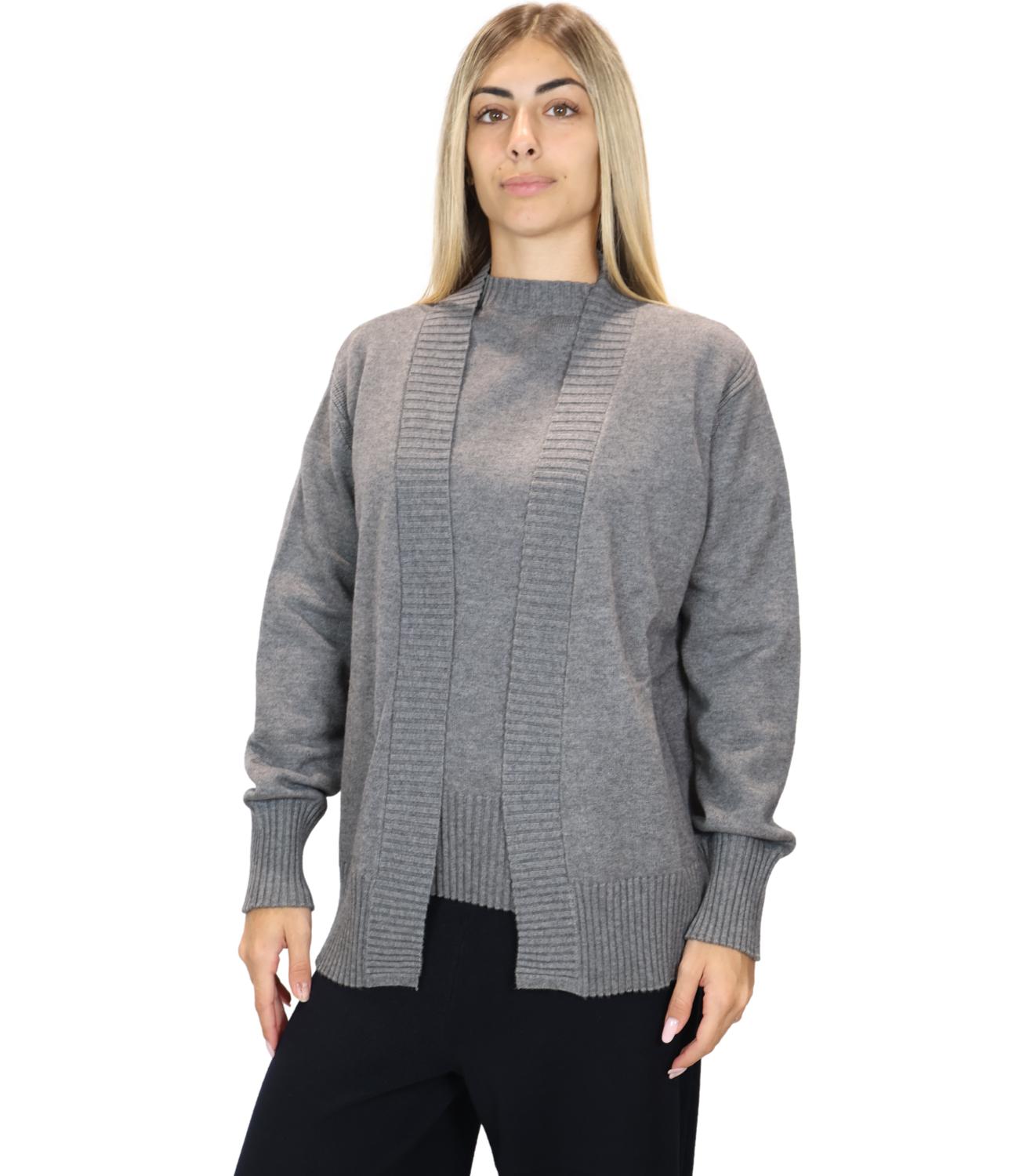 Ragno Cardigan da Donna - Ardesia Mel. - Dt49mn