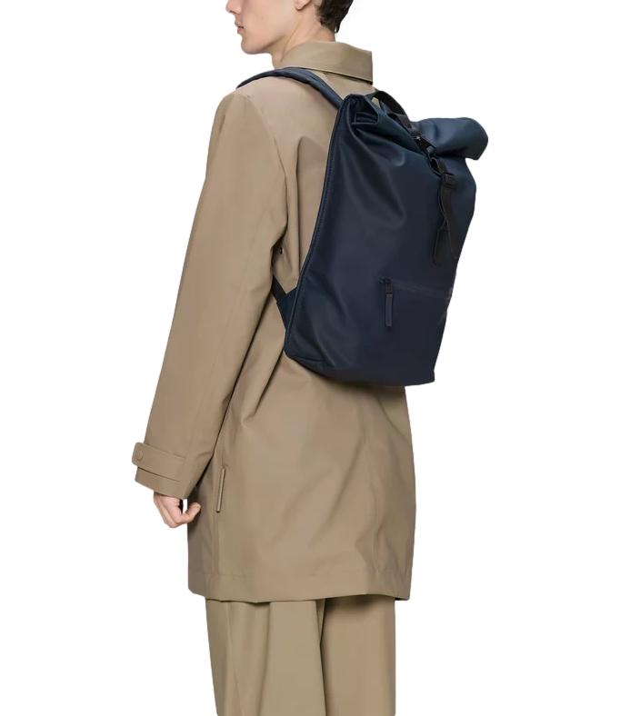 Zaino Rains blu navy Rolltop Rucksack