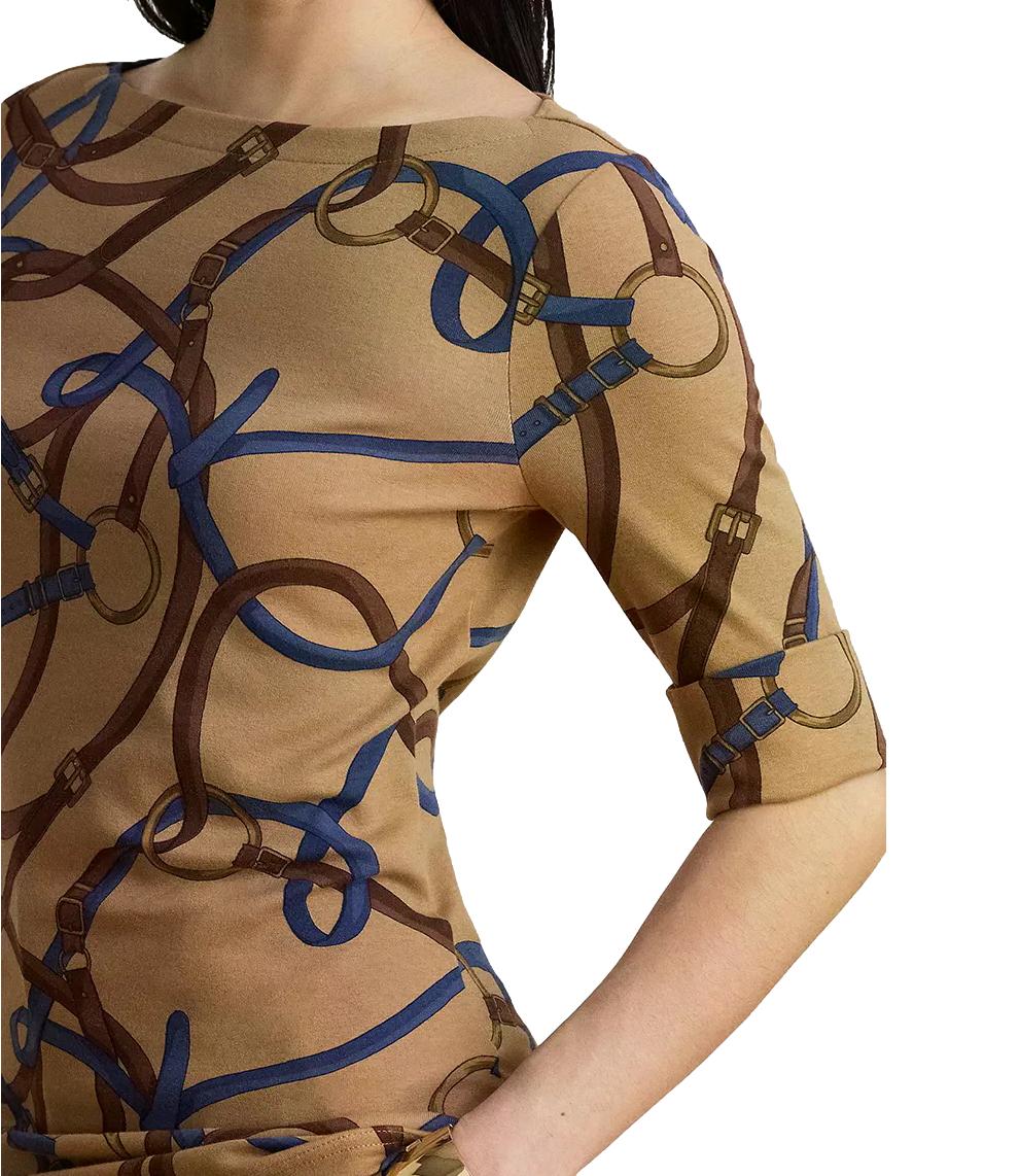 Ralph Lauren T-Shirt da Donna - Camel Multi - 200b27407