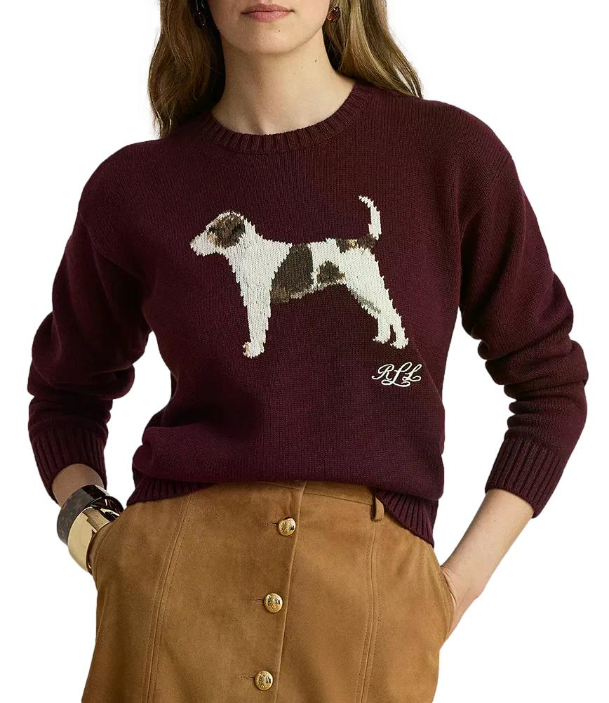 Ralph Lauren Pullover da Donna - Dark Garnet Multi - 200b27844