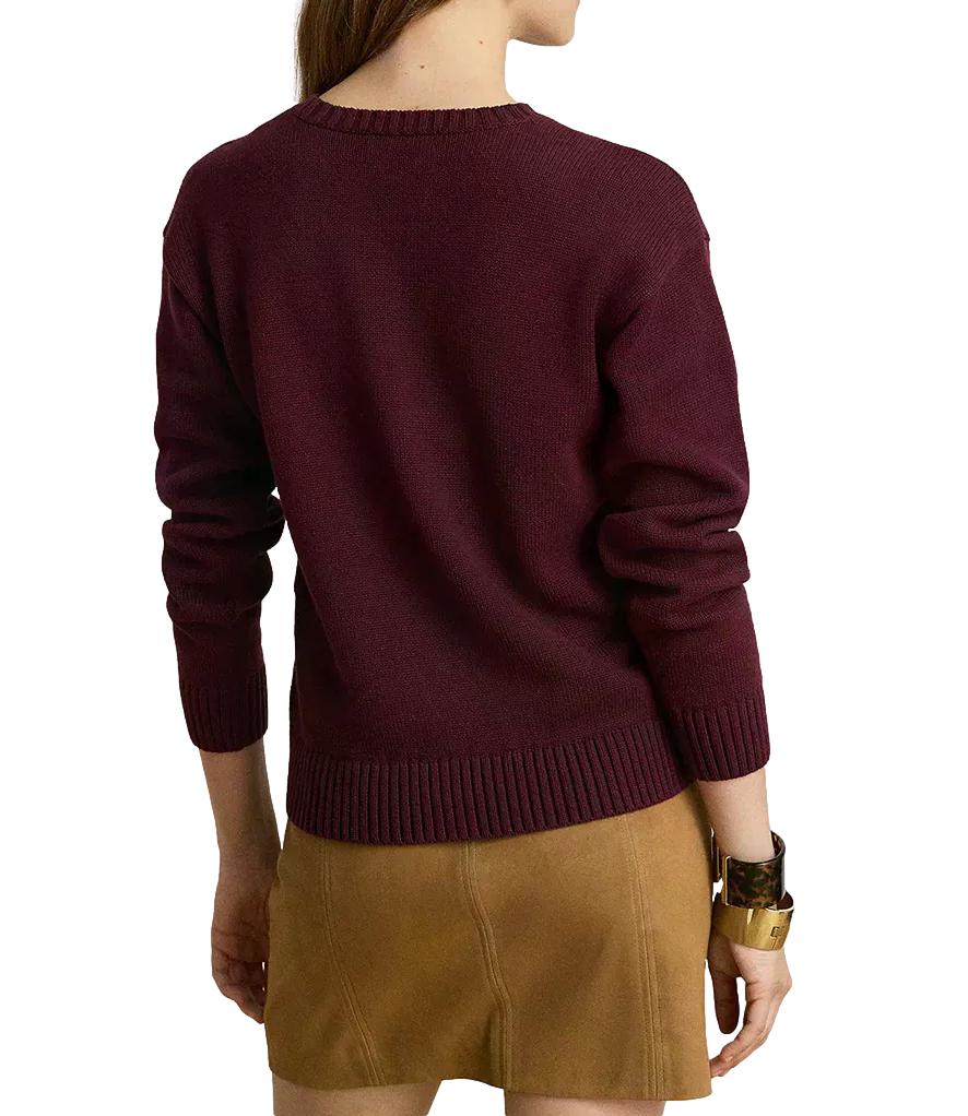 Ralph Lauren Pullover da Donna - Dark Garnet Multi - 200b27844