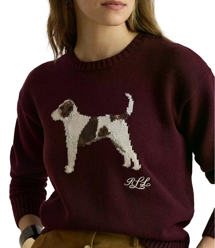 Ralph Lauren Pullover da Donna - Dark Garnet Multi - 200b27844