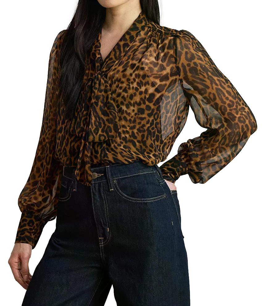 Ralph Lauren Blusa da Donna - Tan Multi - 200b30180