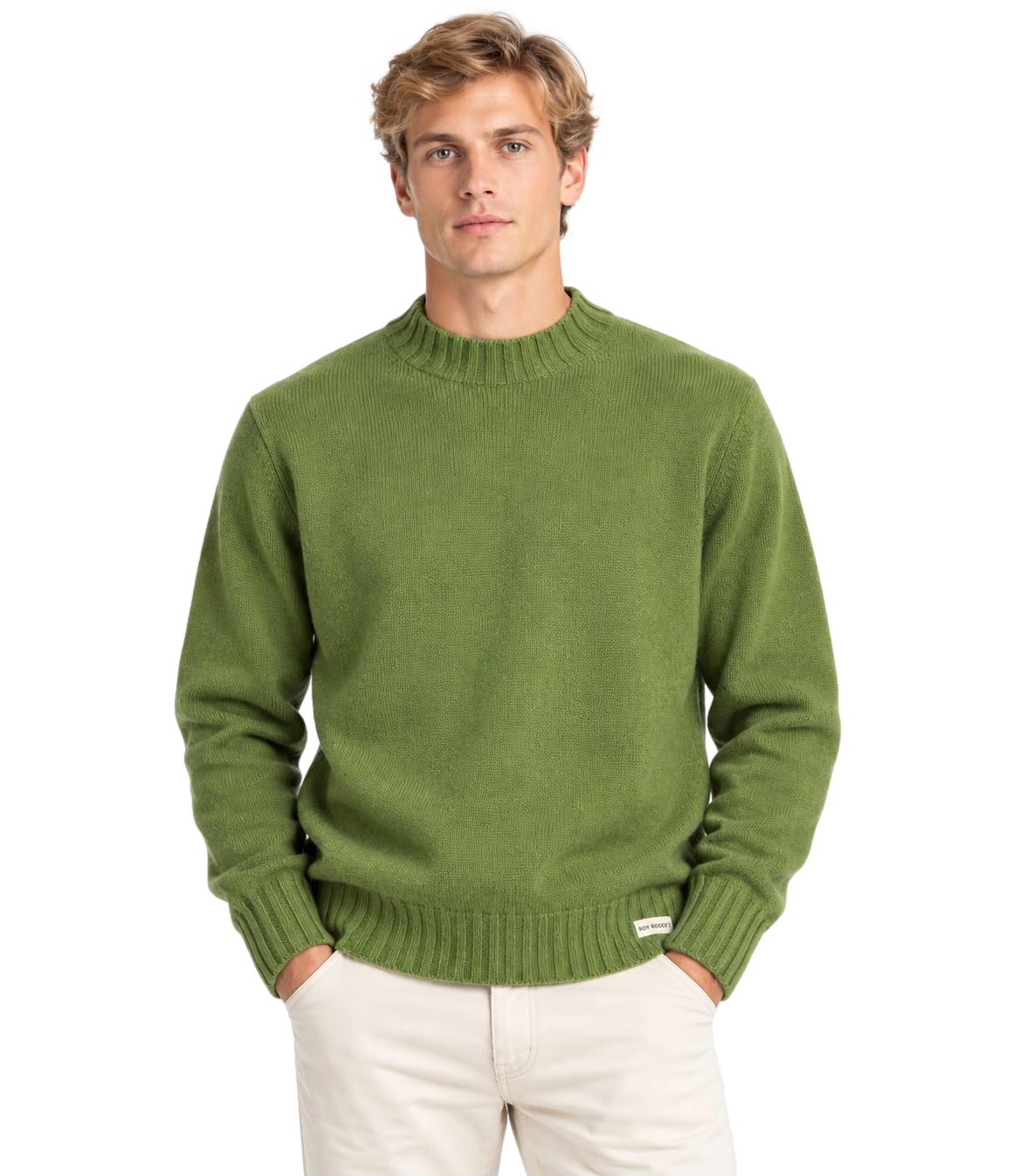 Roy Roger's Pullover da Uomo - Army Green - Rru90400cv59xxxx