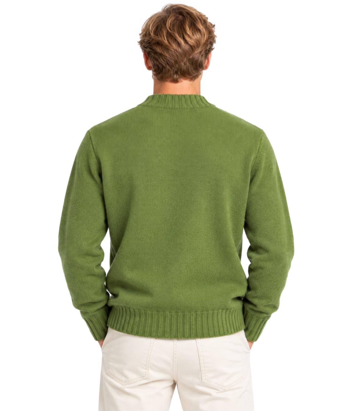 Roy Roger's Pullover da Uomo - Army Green - Rru90400cv59xxxx