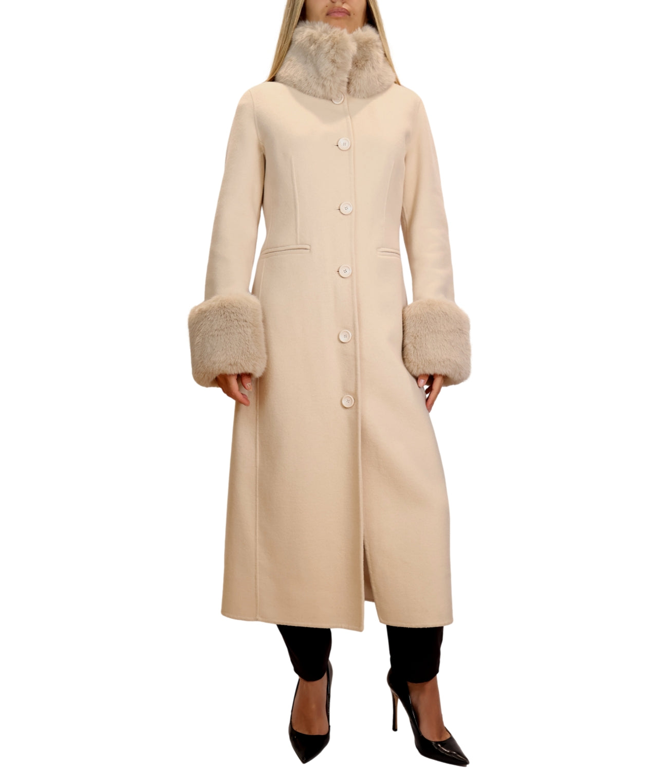 Silence Limited Cappotto da Donna - Cream - Cp930-Aai26