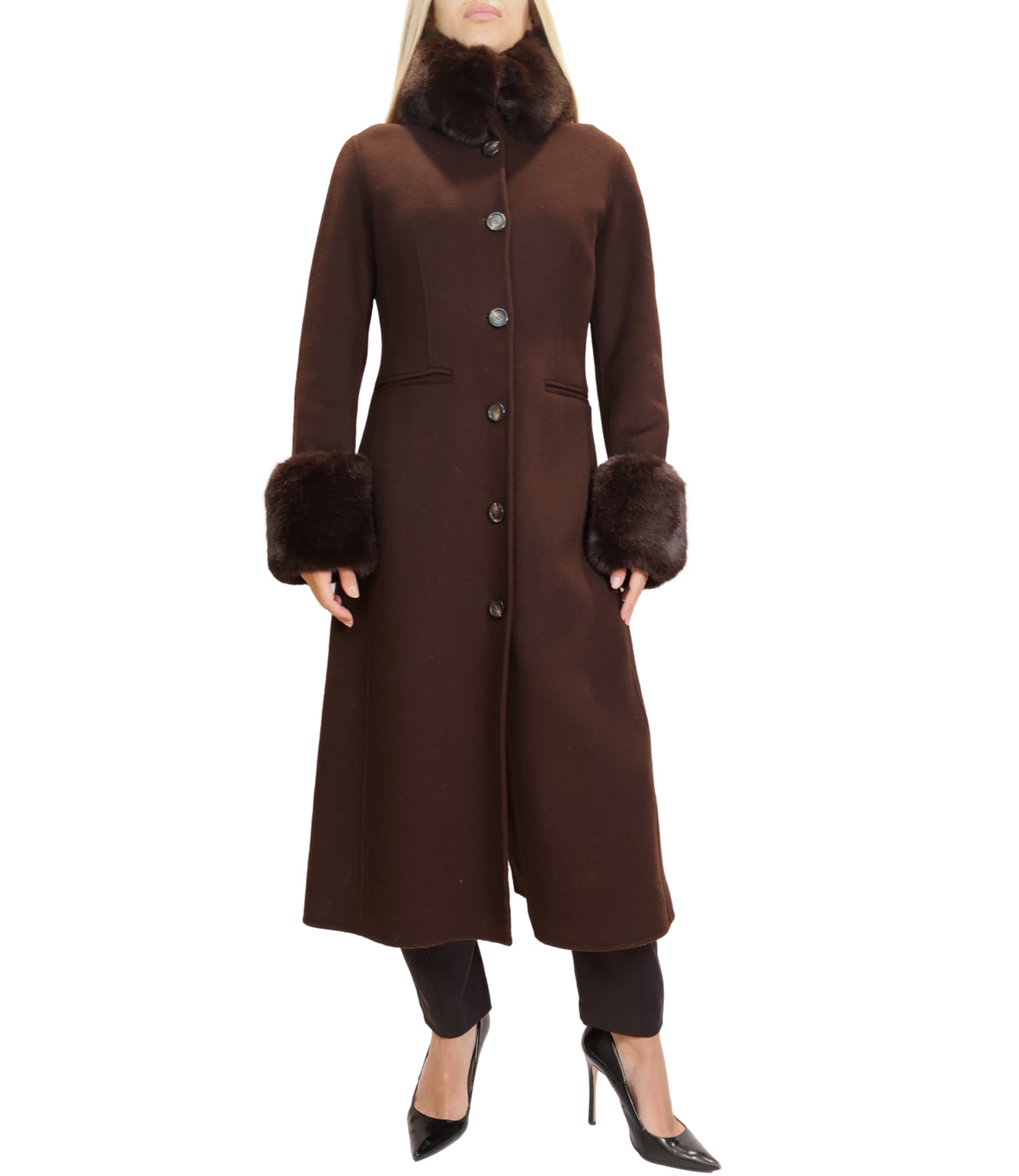 Silence Limited Cappotto da Donna - Dark Brown - Cp930-Aai26