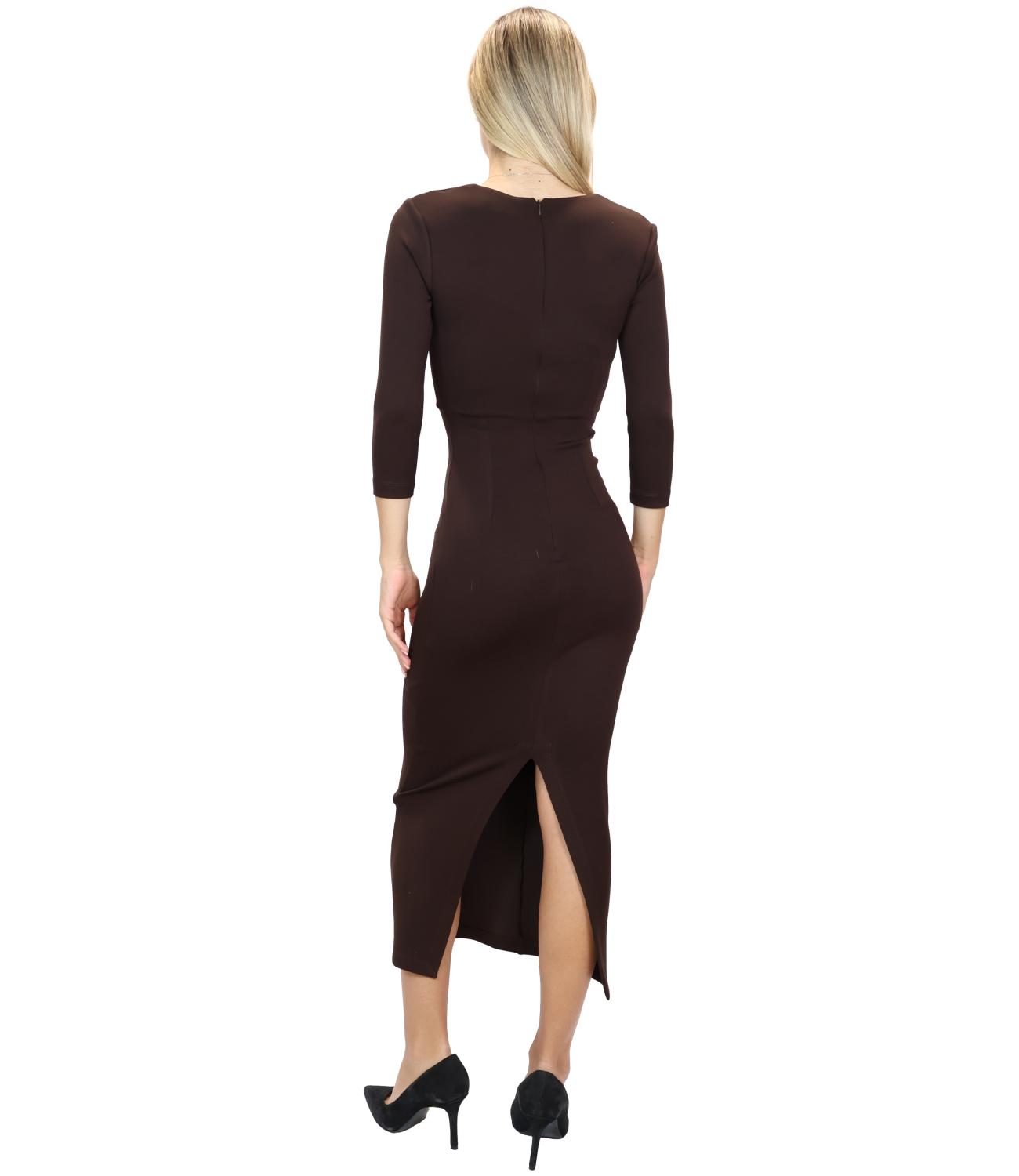 Silence Limited Abito da Donna - Dark Brown - Slab009fwai26