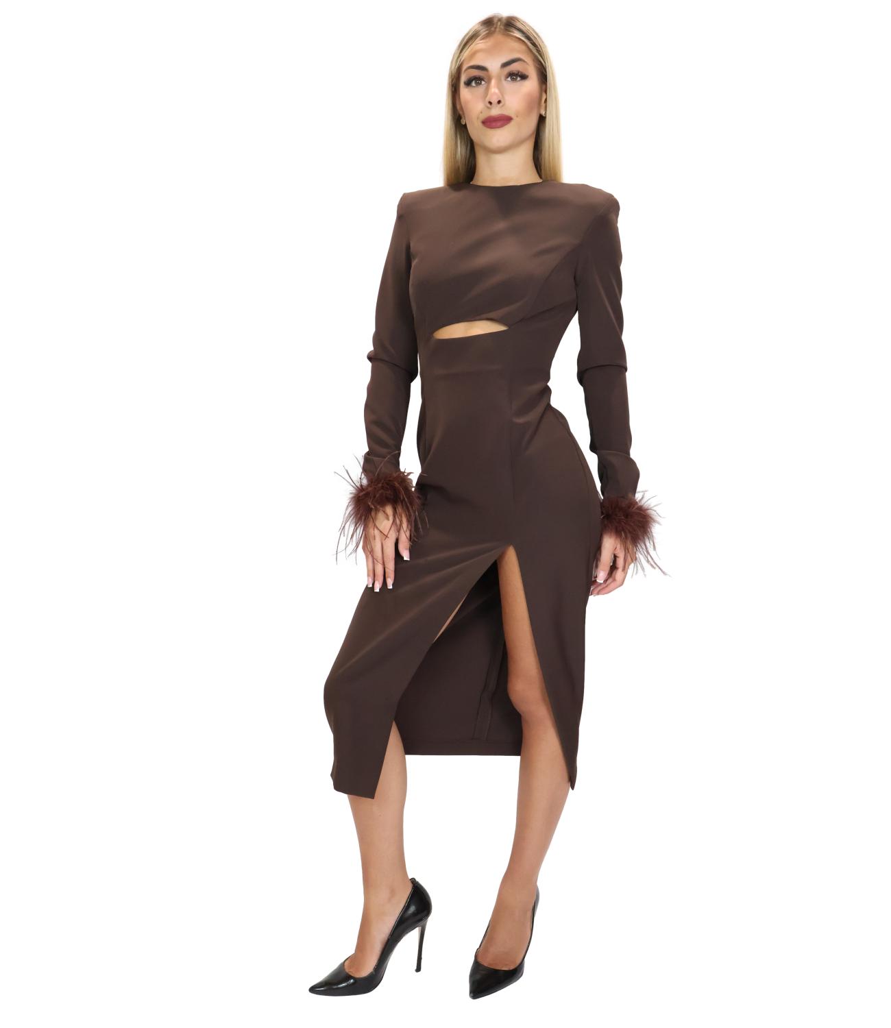Silence Limited Abito da Donna - Dark Brown - Slab051pluai26