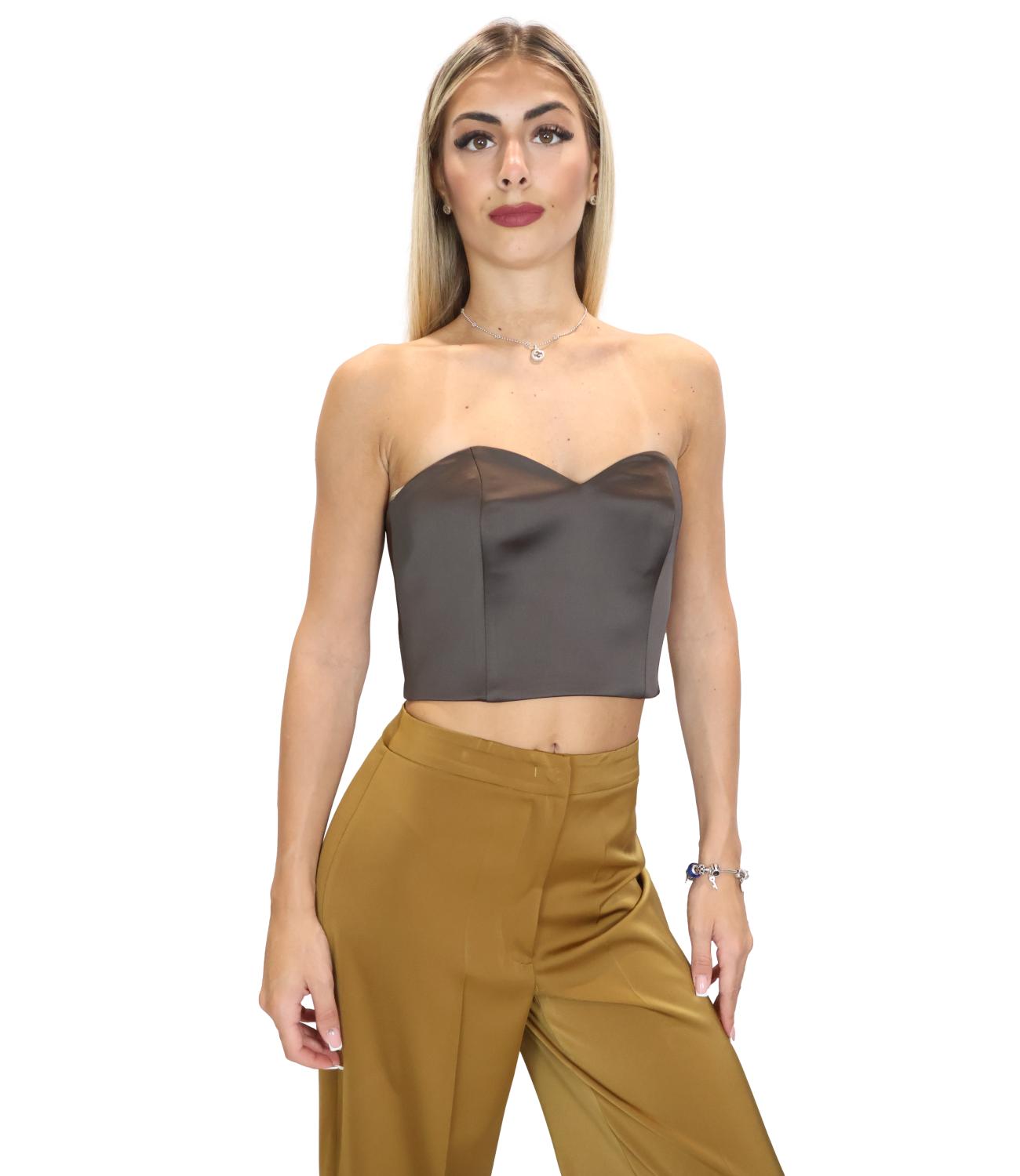 Silence Limited Top da Donna - Dark Brown - Slbo031ai26