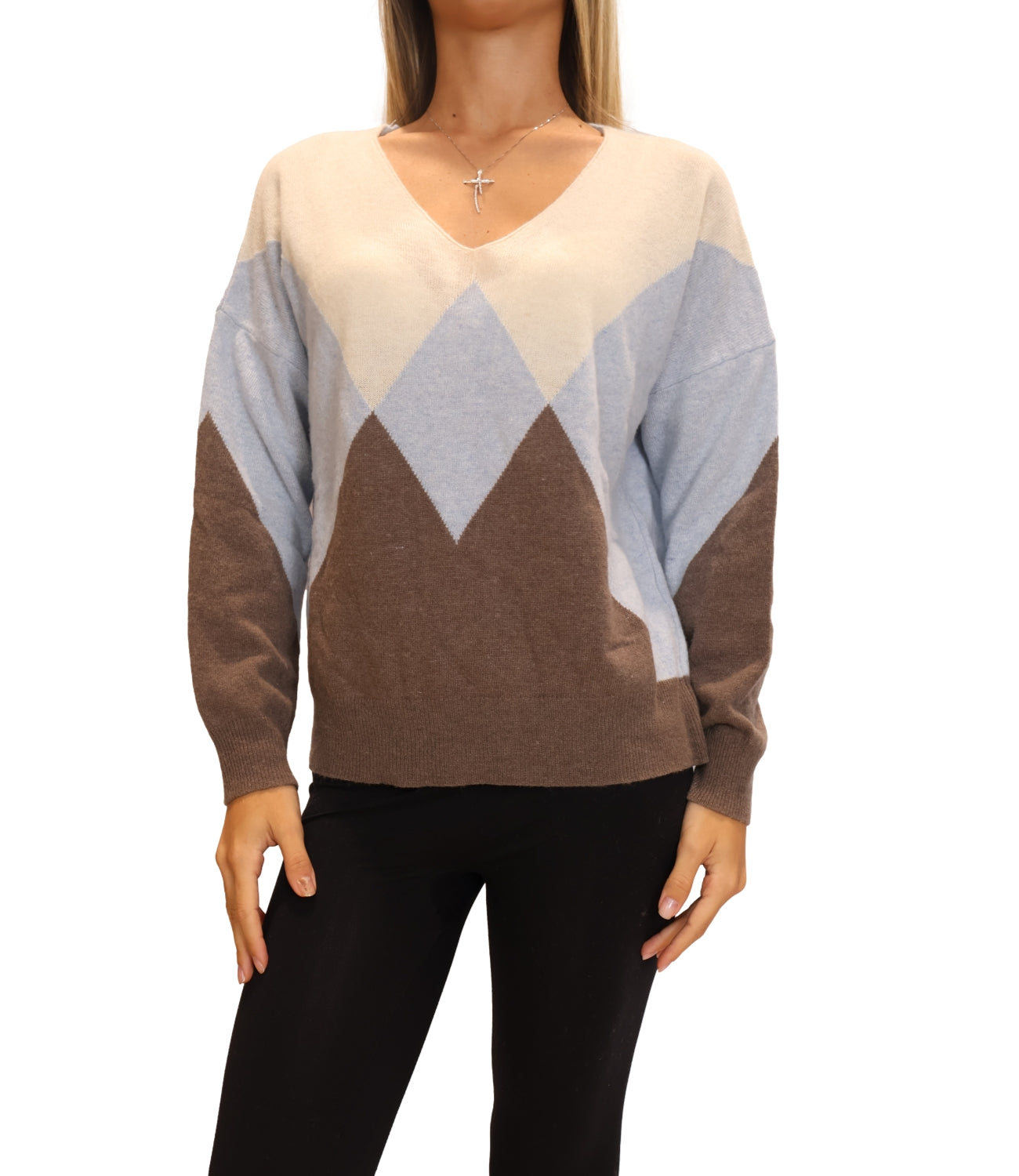 Studio it Maglia da Donna - Celeste - 91027