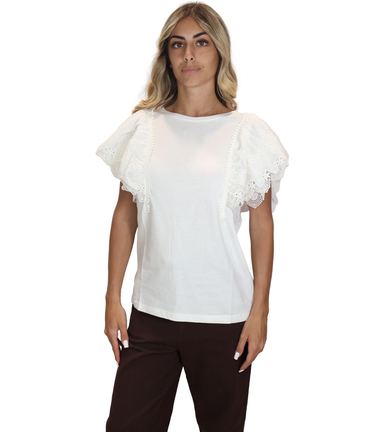 Studio it T-Shirt da Donna - Latte - Sh3623