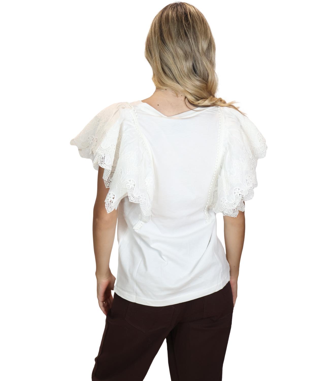 Studio it T-Shirt da Donna - Latte - Sh3623