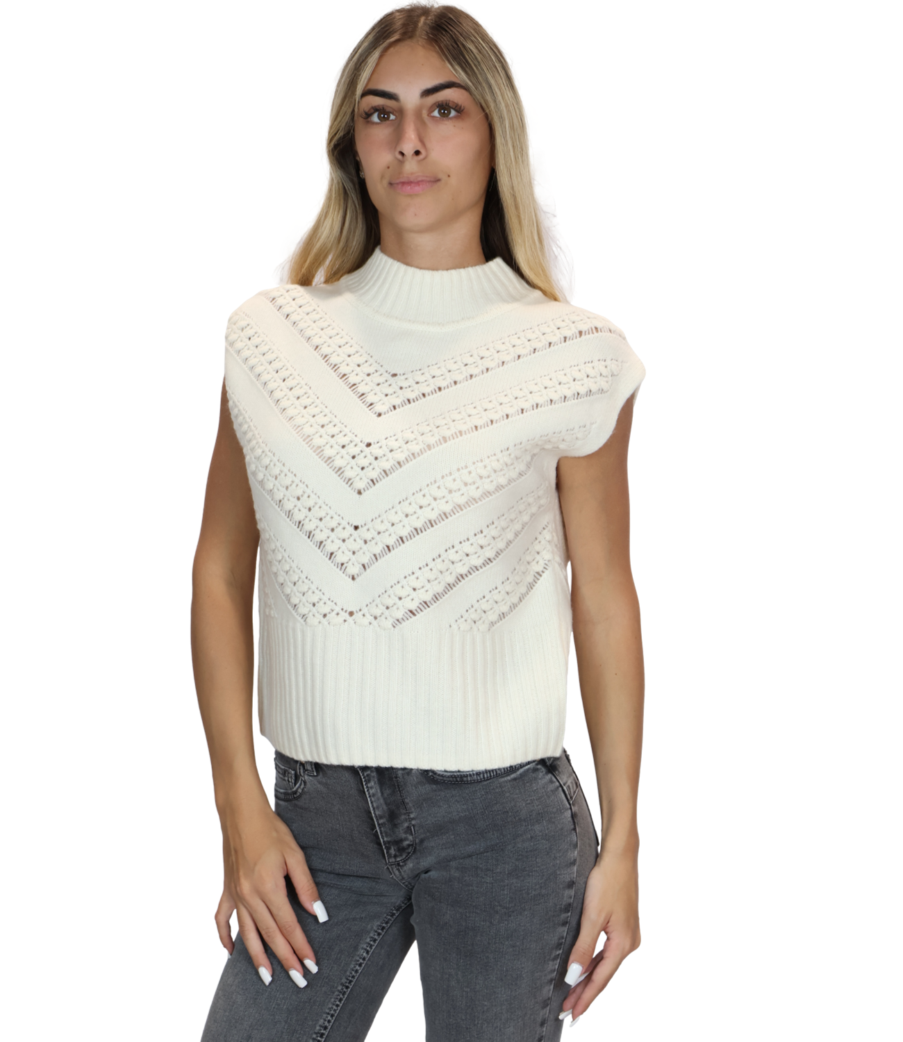 Suncoo Gilet da Donna - 01-Blanc Casse - H26m01041