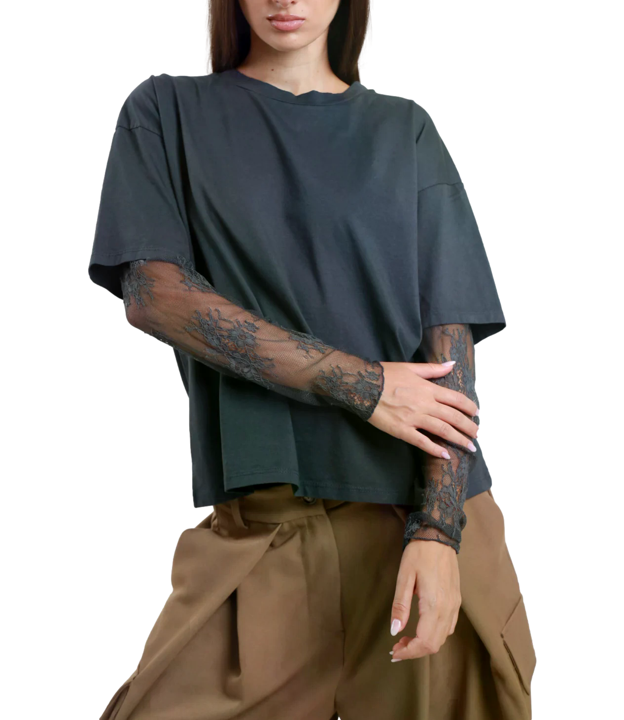 Susy Mix Maglia da Donna - Piombo - 11073