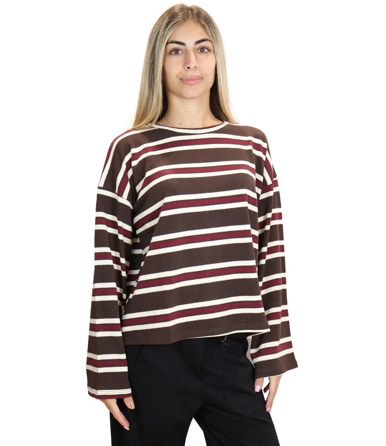 Susy Mix Maglia da Donna - Moro - 12491