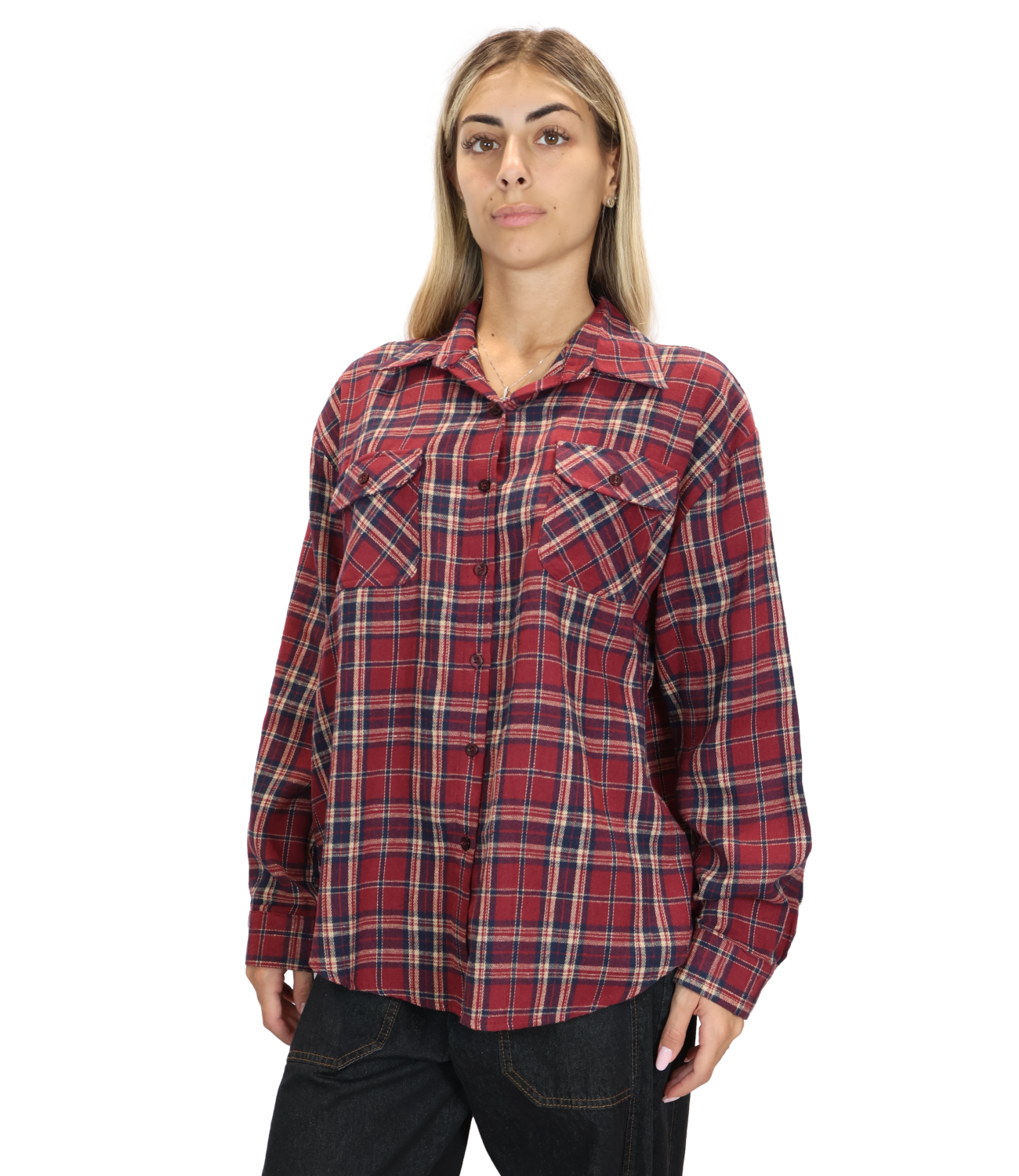 Susy Mix Camicia da Donna - Rosso - 12494