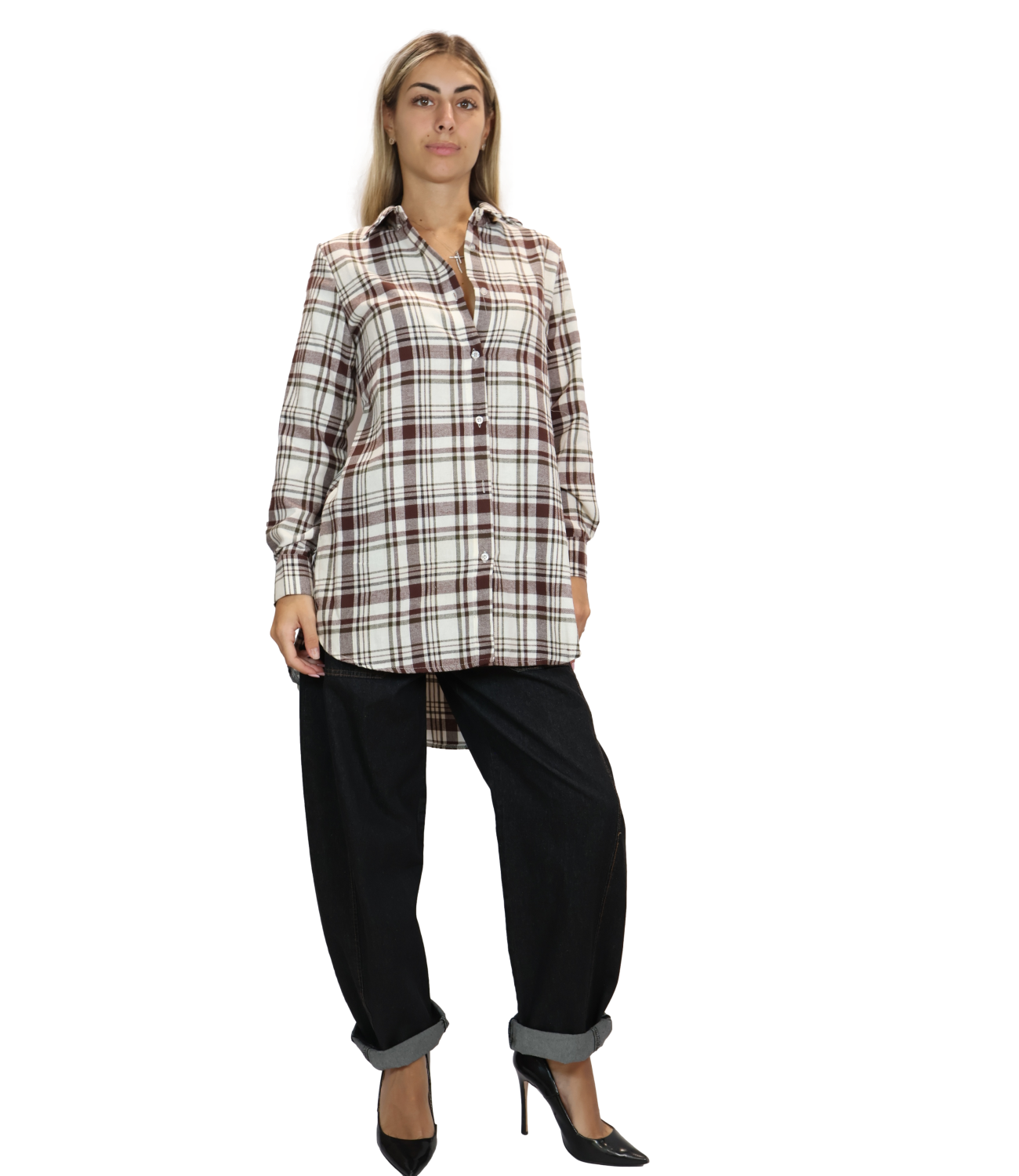 Susy Mix Camicia da Donna - Vino - 23084la