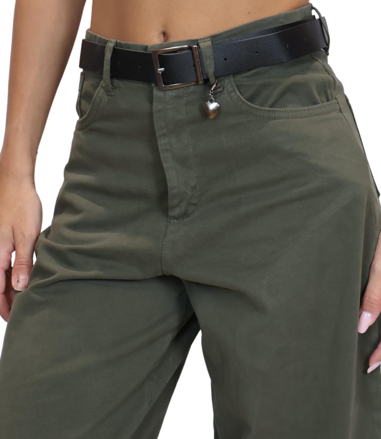 Susy Mix Pantalone da Donna - Militare - 60285pmtr