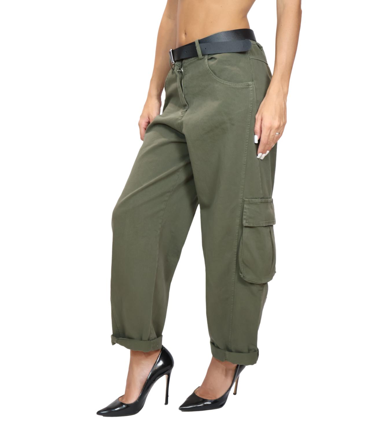 Susy Mix Pantalone da Donna - Militare - 61048p
