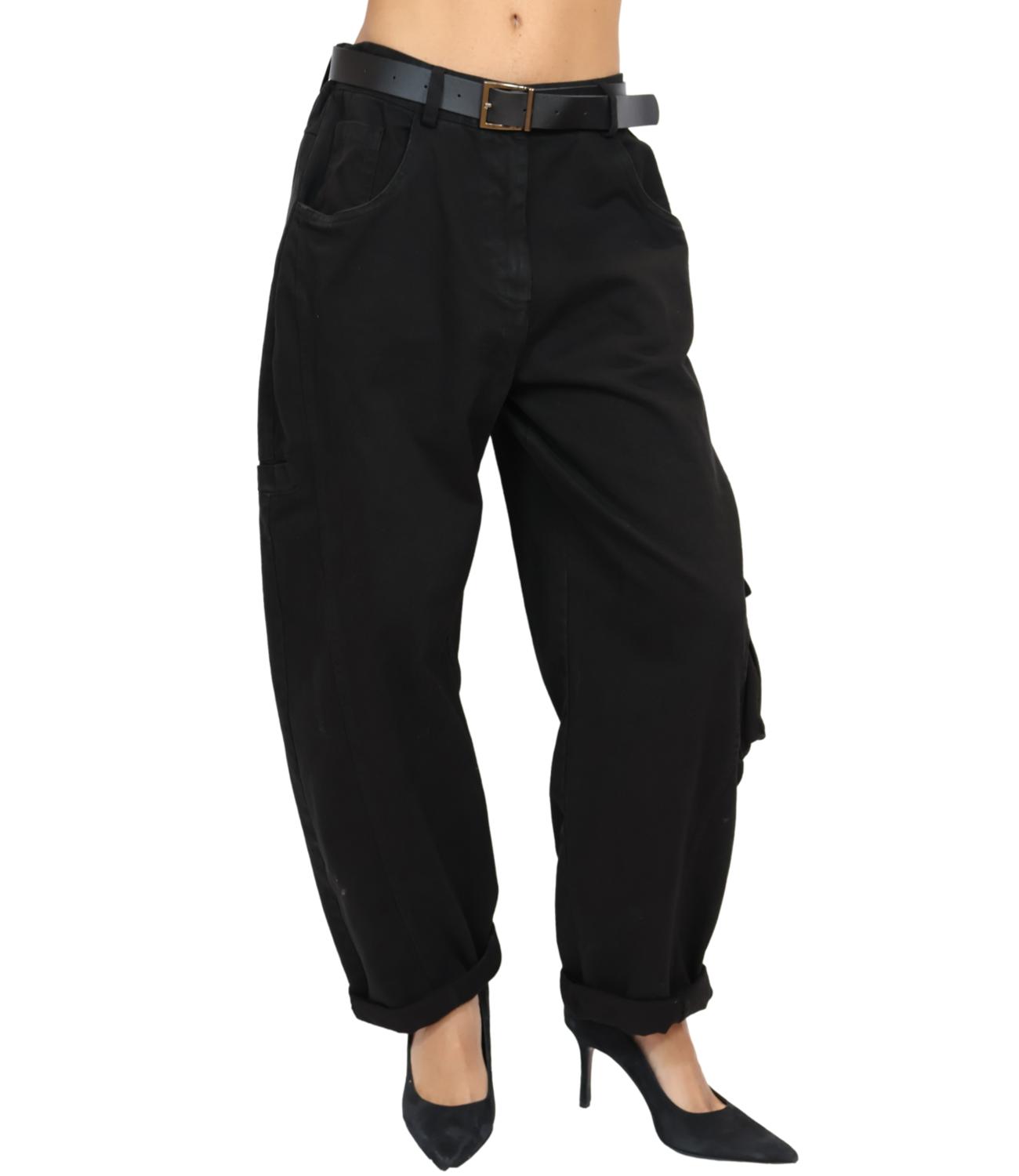 Susy Mix Pantalone da Donna - Nero - 61048p