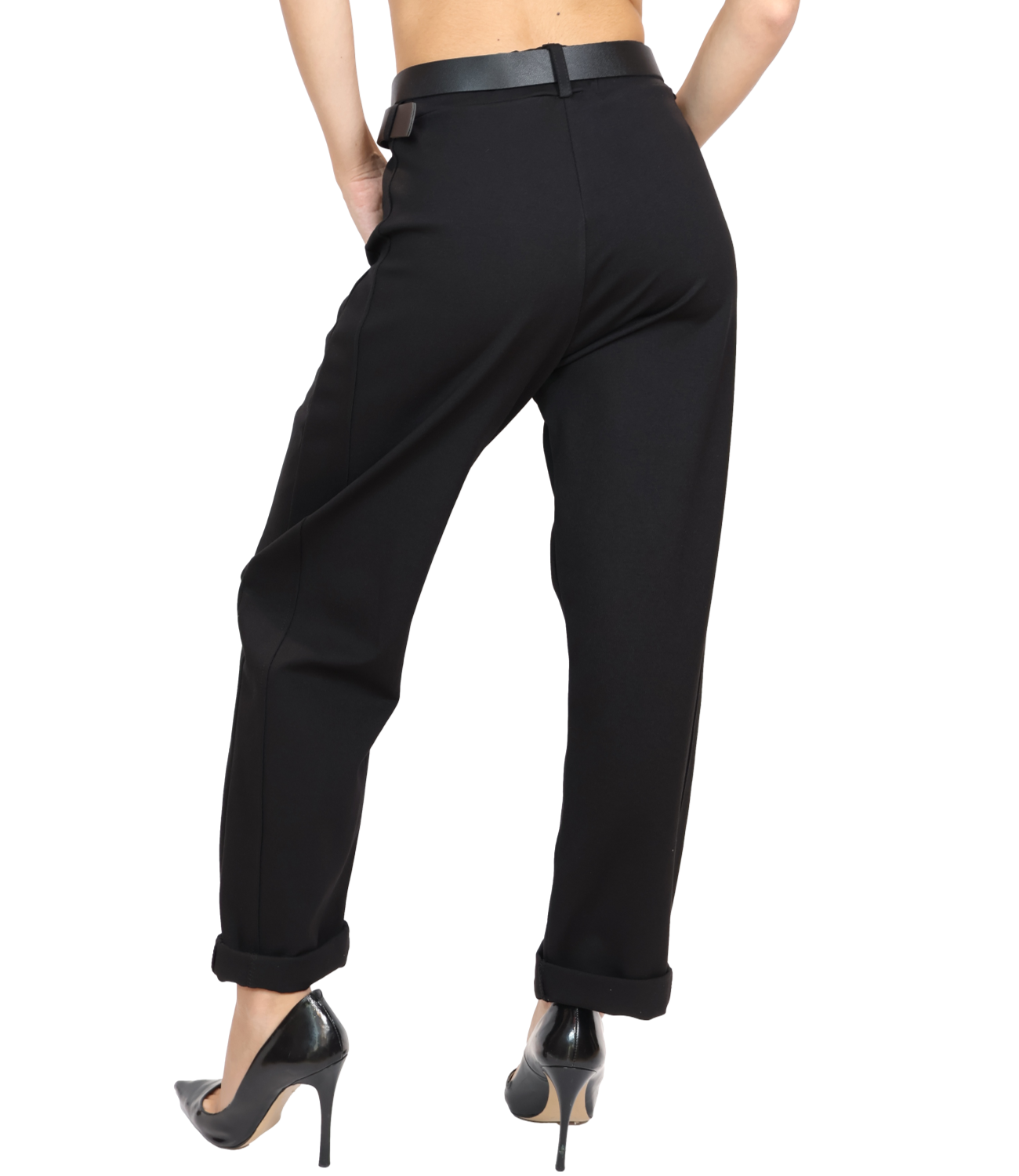 Susy Mix Pantalone da Donna - Nero - 61336p